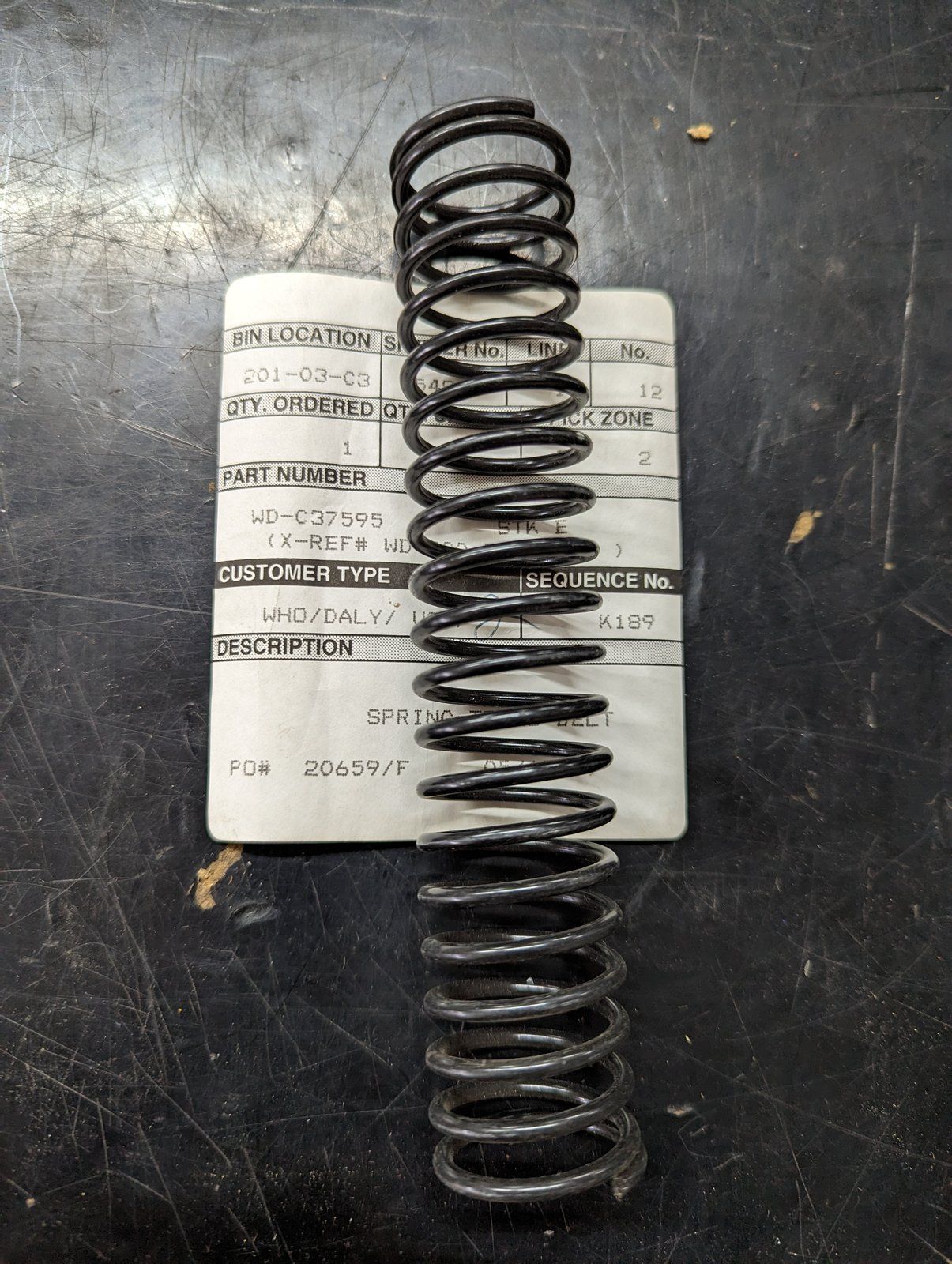 C37595 ( replaces G9005580 ) SPRING - IDLER TENSION