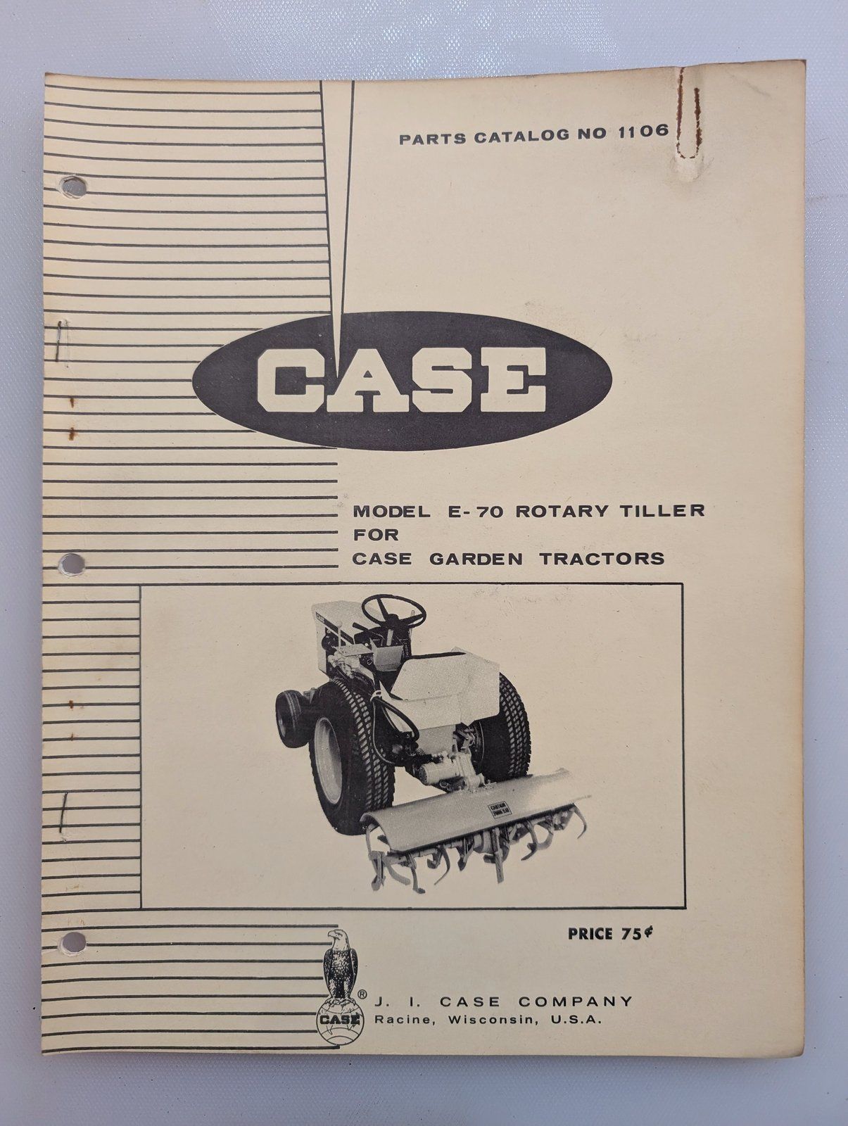 1106 PC MODEL E70 ROTARY TILLER - Ingersoll/Case Tractor Part