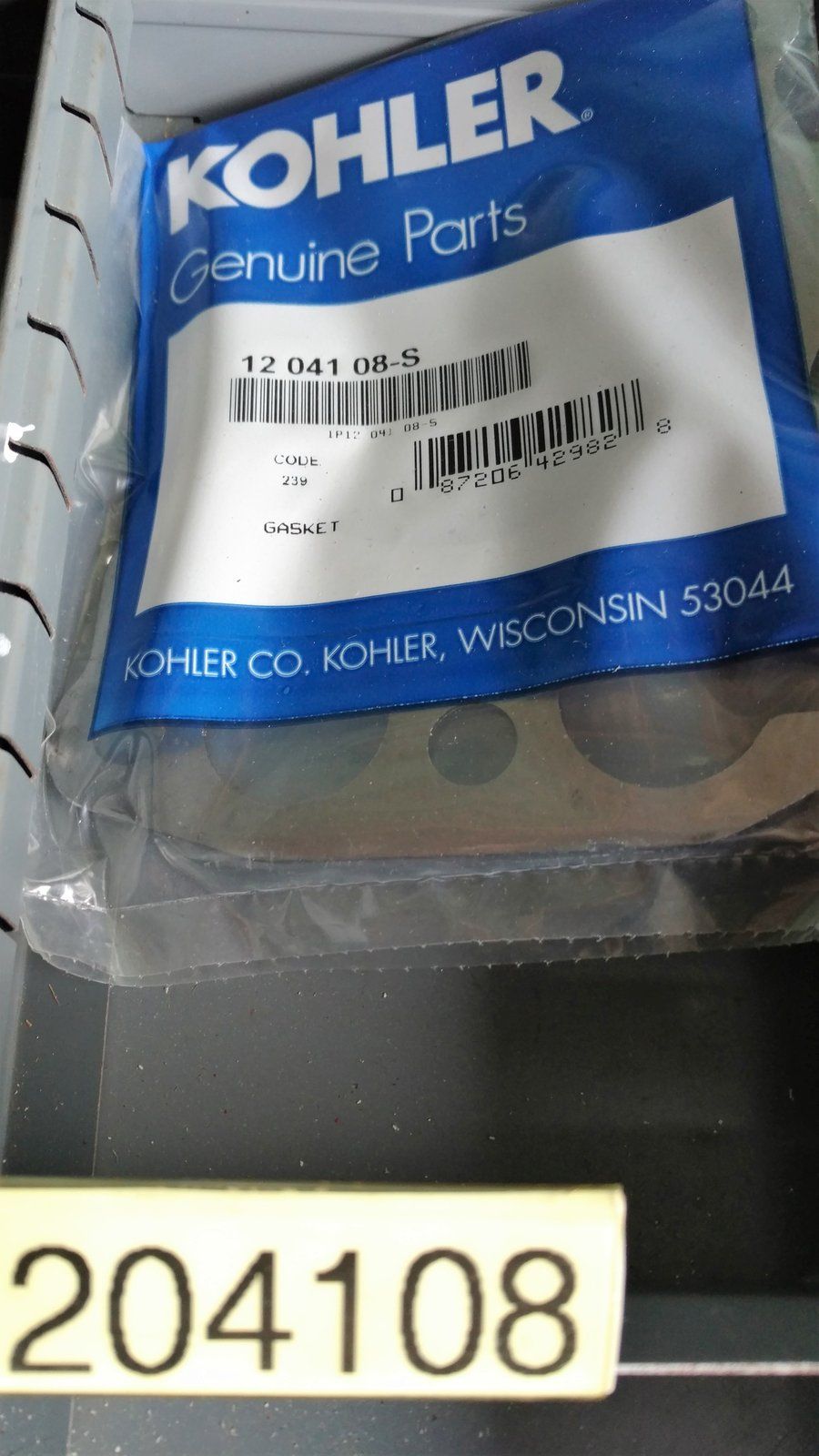 1204108S HEAD GASKET KOHLER - Ingersoll/Case Tractor Part