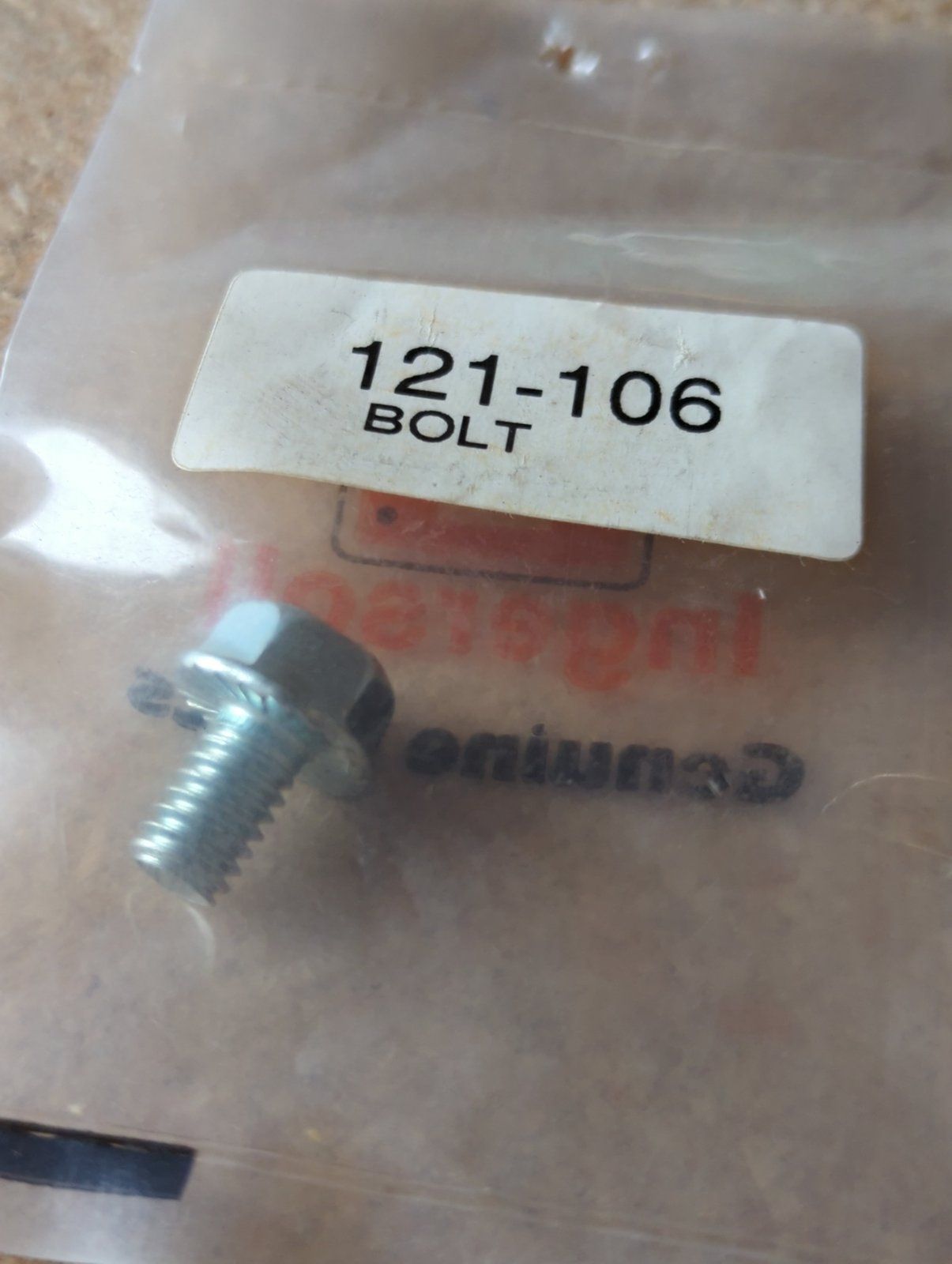 121-106 BOLT 5/16-18 X 1/2 HX SERR FL LK ZP - Ingersoll/Case Tractor Part