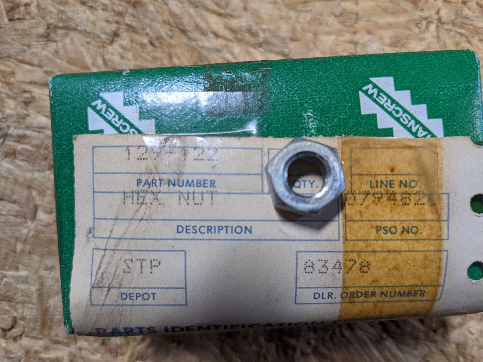 129-122 NUT 5/16-24 HEX ZP - Ingersoll/Case Tractor Part