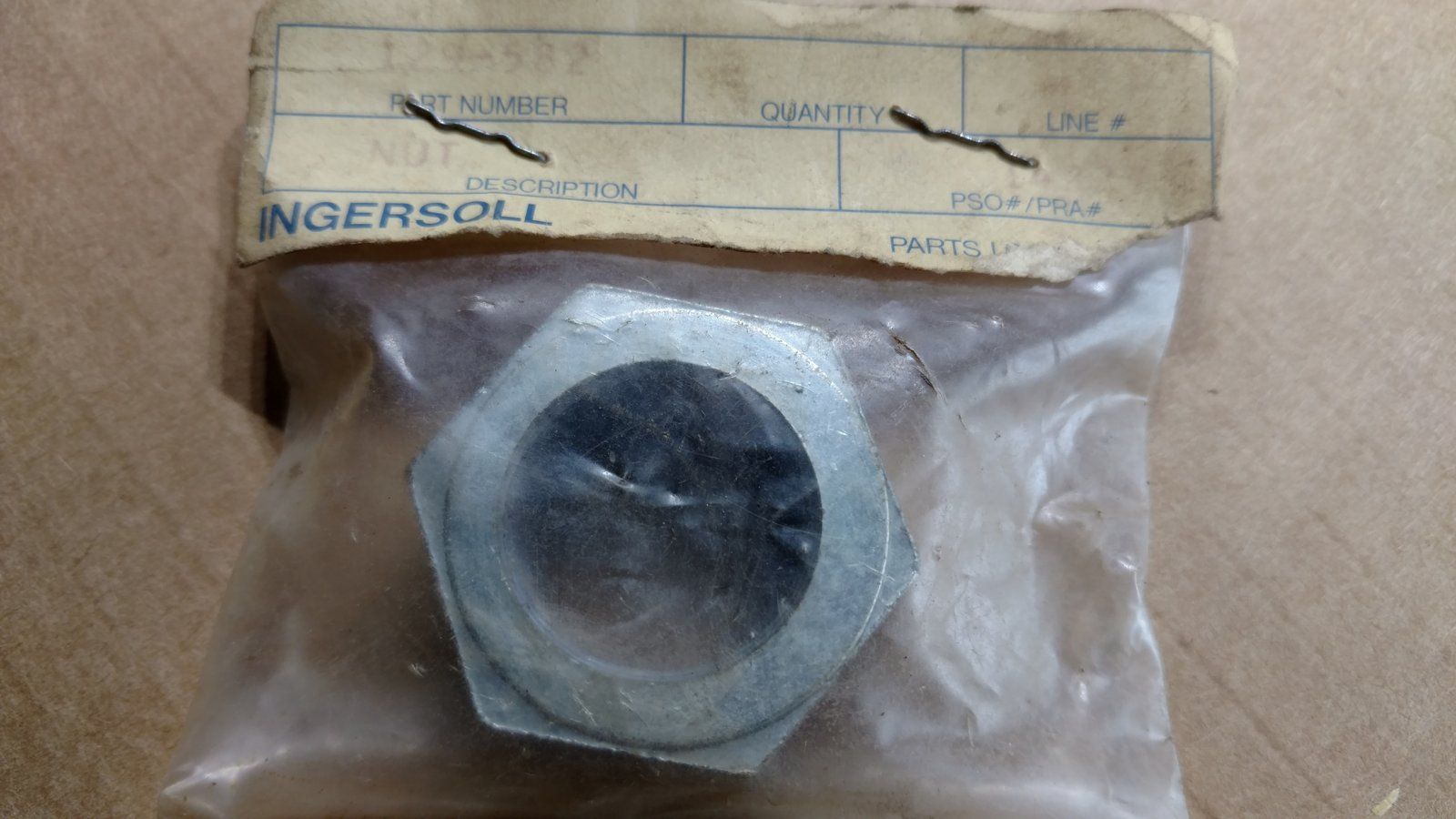 129-582 NUT - JAM 7/8 - Ingersoll/Case Tractor Part