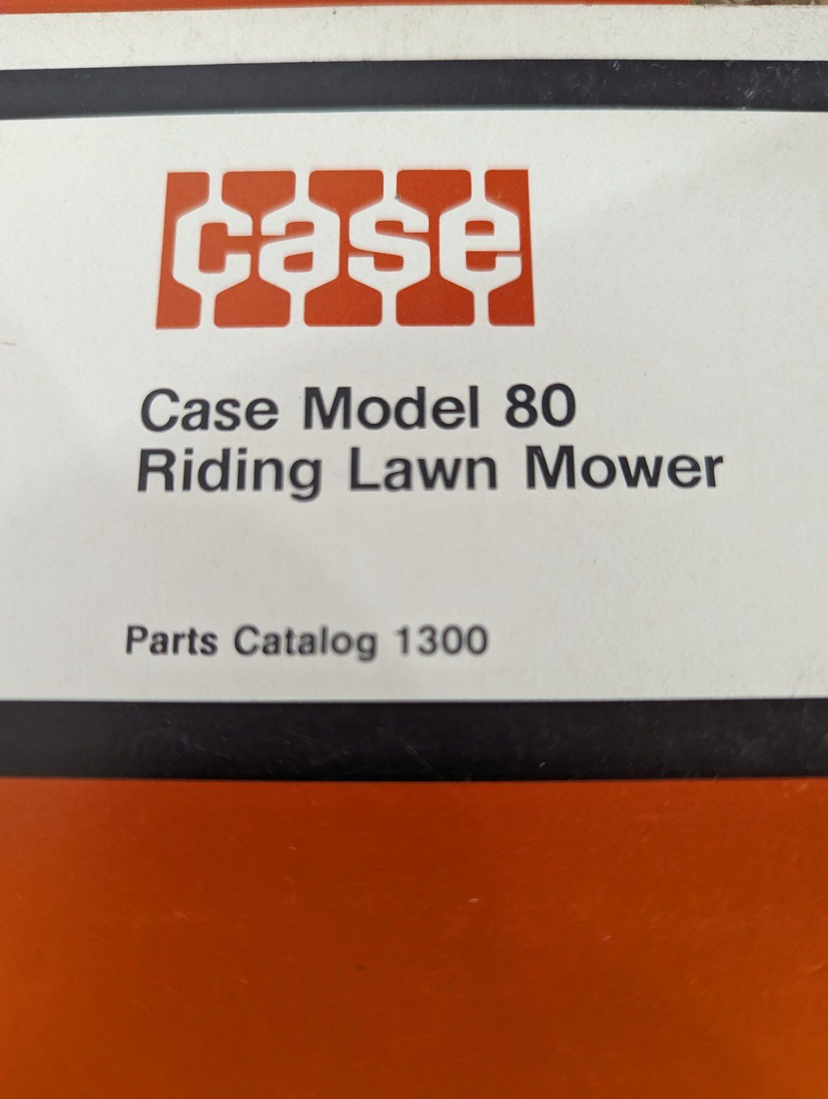 1300 PC: 80 RIDING MOWER - Ingersoll/Case Tractor Part