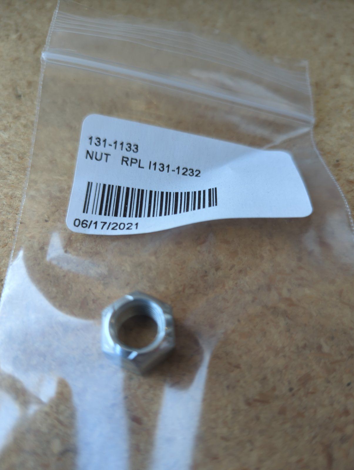 131-1133 NUT 3/8-24 HX TOP LK - Ingersoll/Case Tractor Part