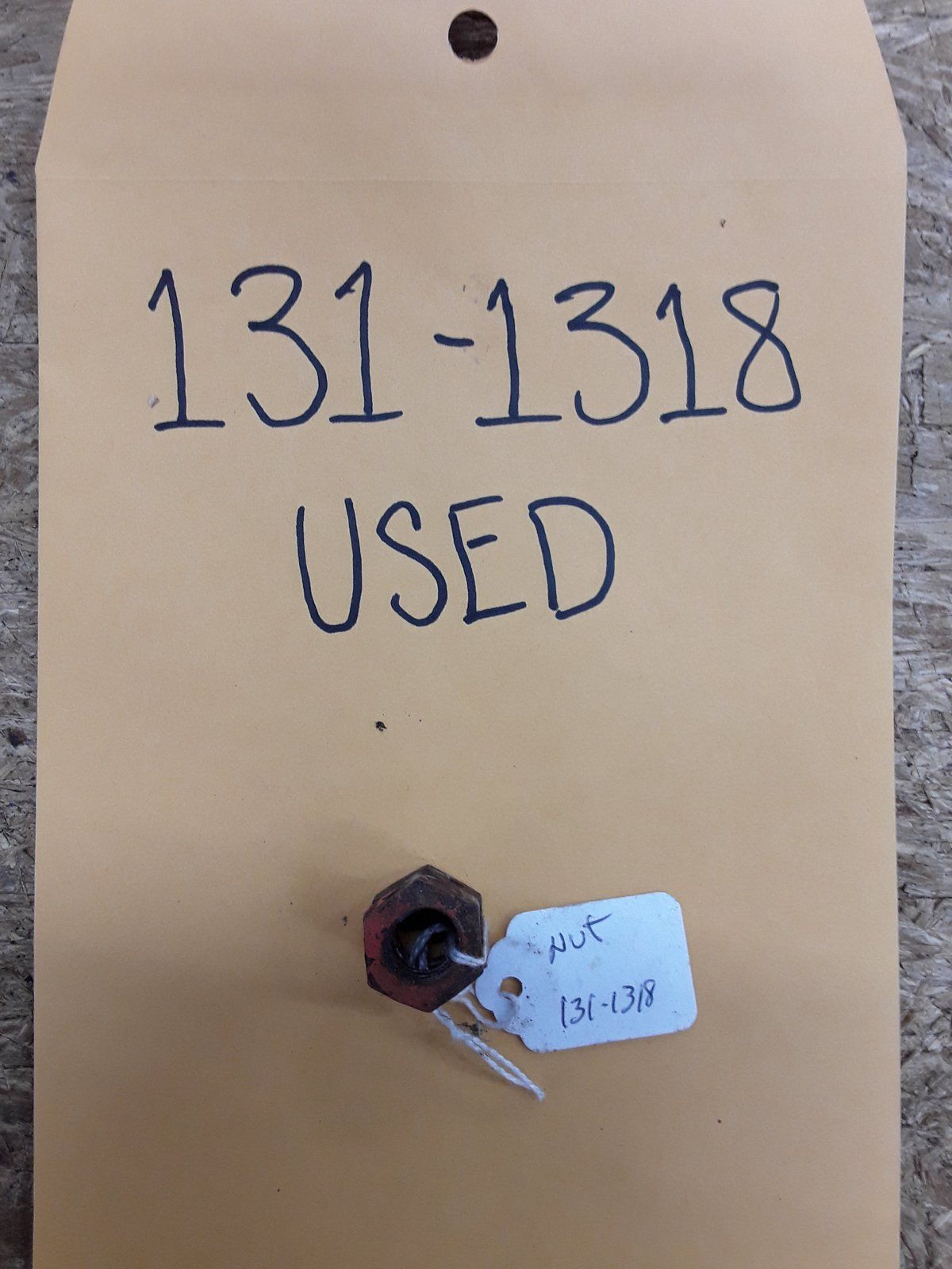 131-1318 USED NUT JAM 1/2-20 HX CTR LK (PLAIN) - copy - Ingersoll/Case Tractor Part