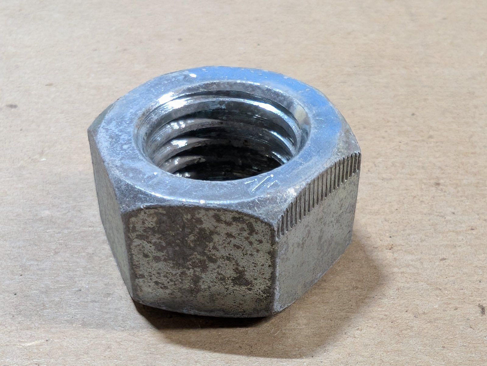 131-C3 NUT 3/4-10 HX OVAL TOP LK GR B WAX ZP - Ingersoll/Case Tractor Part