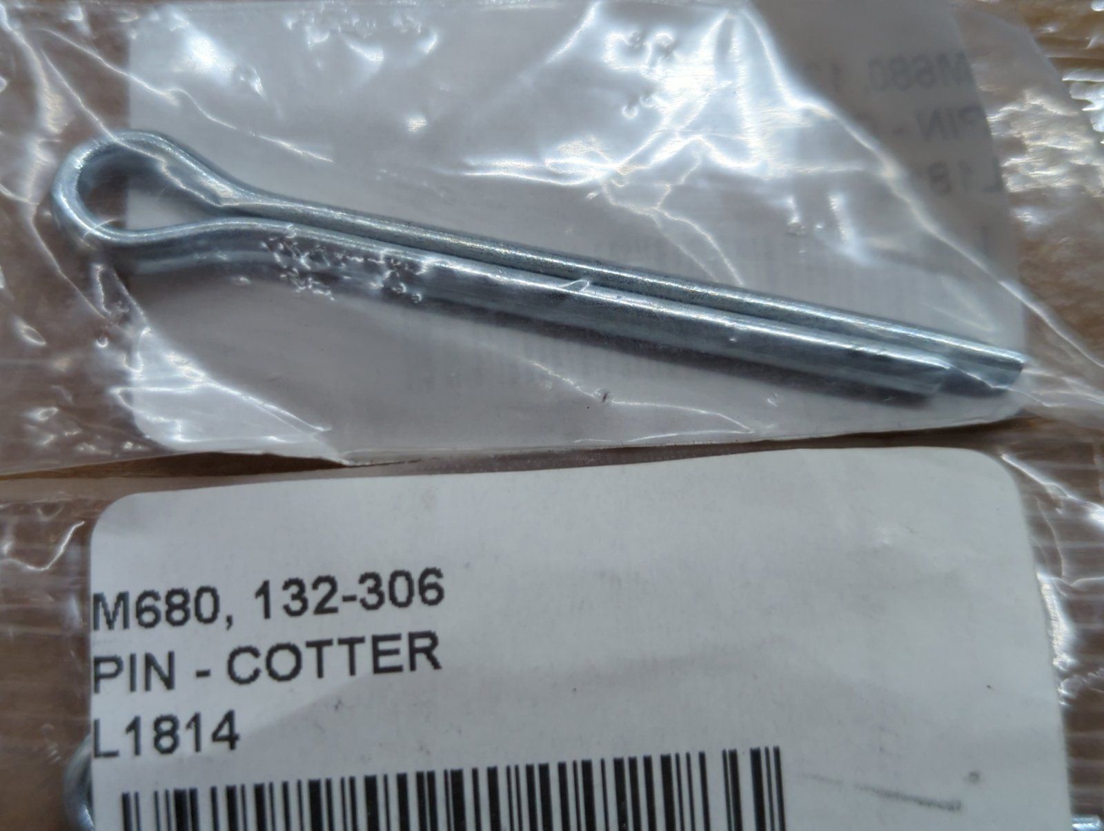 132-306 PIN - COTTER 3/16 X 1-3/4 ZP - Ingersoll/Case Tractor Part