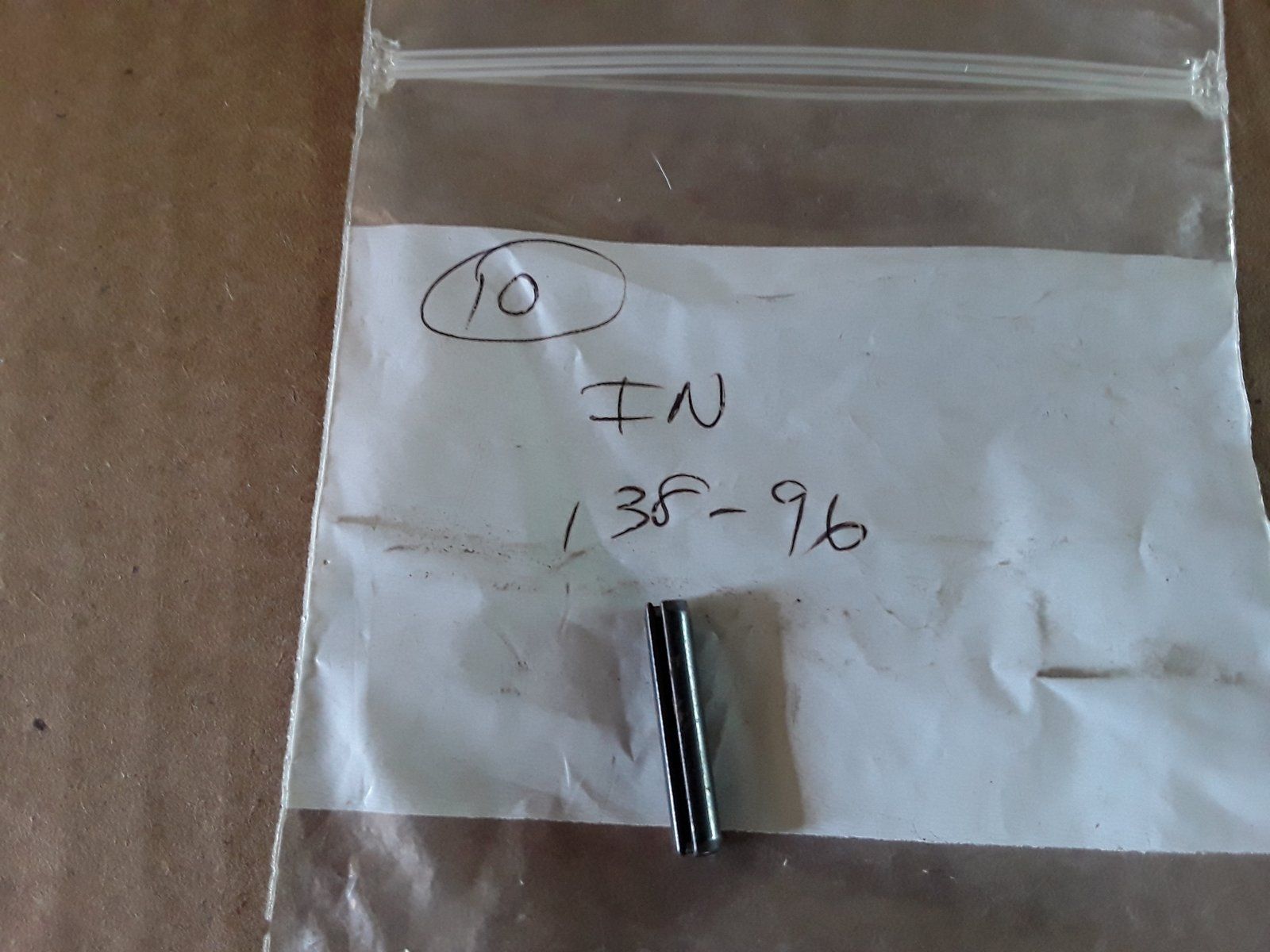 138-96 PIN - ROLL 3/16 X 1(A) - Ingersoll/Case Tractor Part