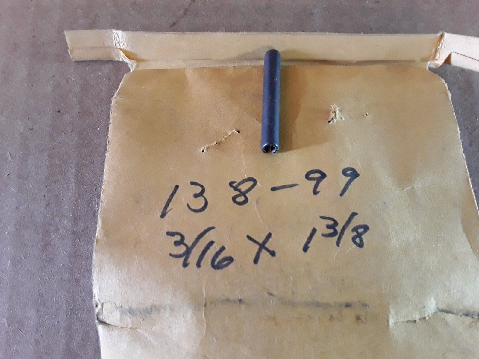 138-99 PIN- ROLL 3/16 X 1.375 - Ingersoll/Case Tractor Part