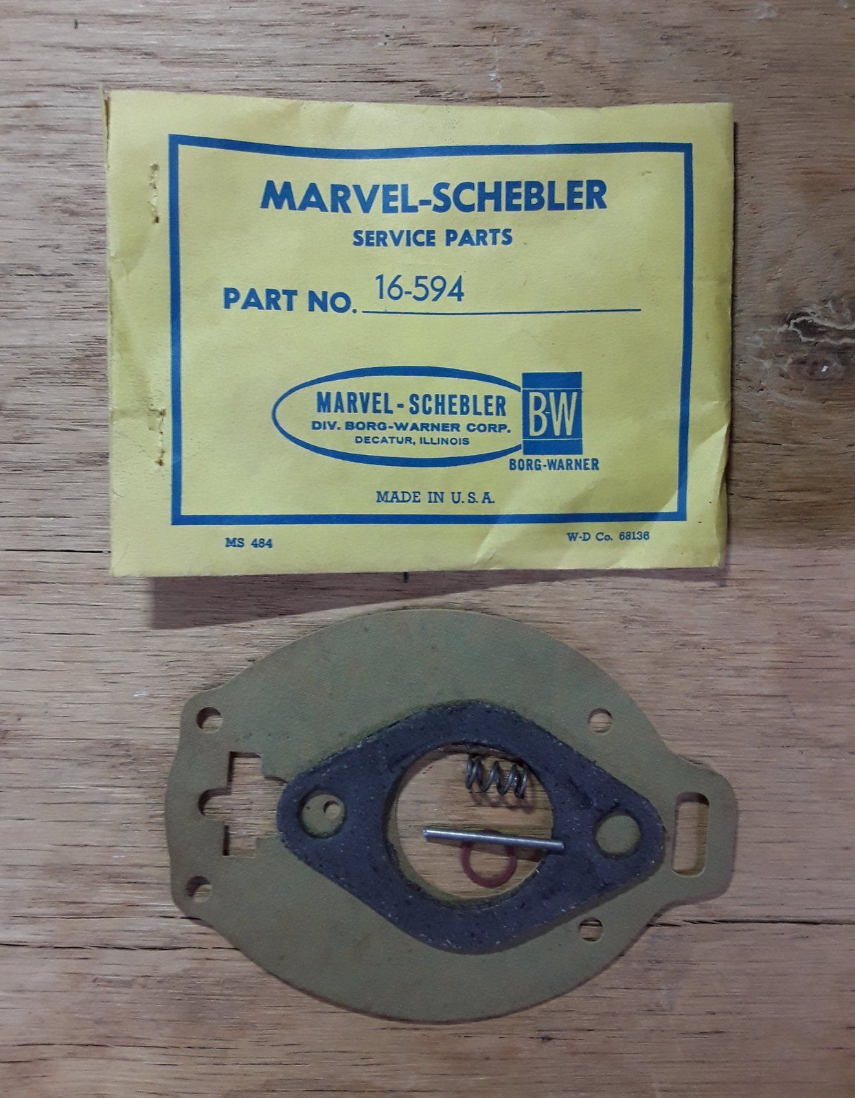 16-594 MARVEL SCHEBLER GASKET KIT - Ingersoll/Case Tractor Part