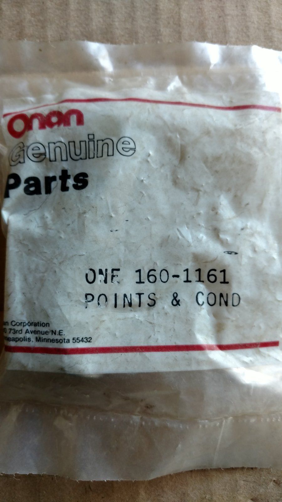 160-1161 ONAN POINTS & CONDENSER - Ingersoll/Case Tractor Part