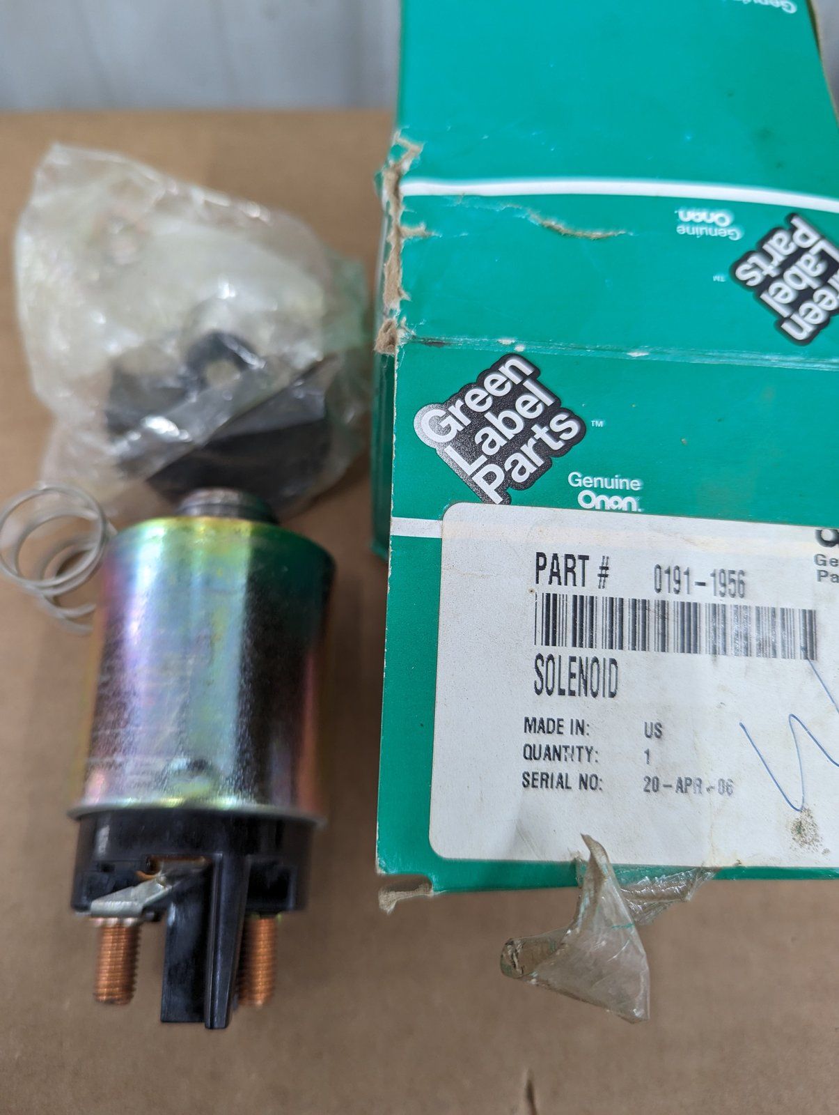 191-1956 ONAN STARTER SOLENOID C32314 - Ingersoll/Case Tractor Part