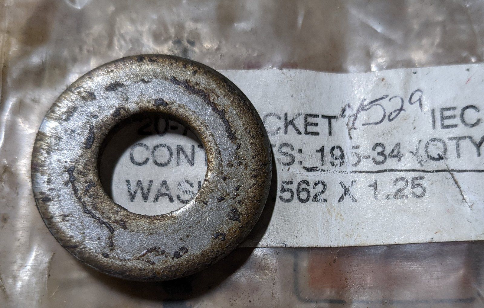 195-34 WASHER .562x1.875x.086/.132 - Ingersoll/Case Tractor Part