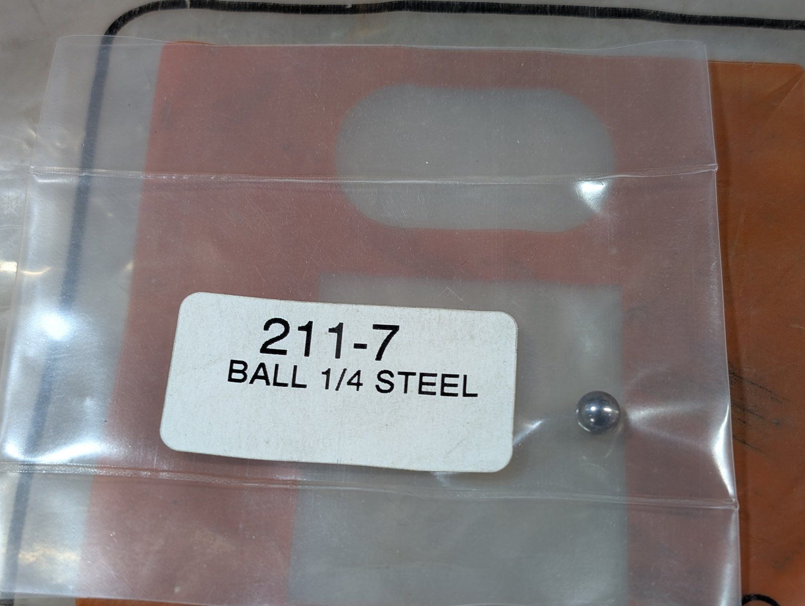211-7 BALL - STEEL 1/4 DIA. - Ingersoll/Case Tractor Part