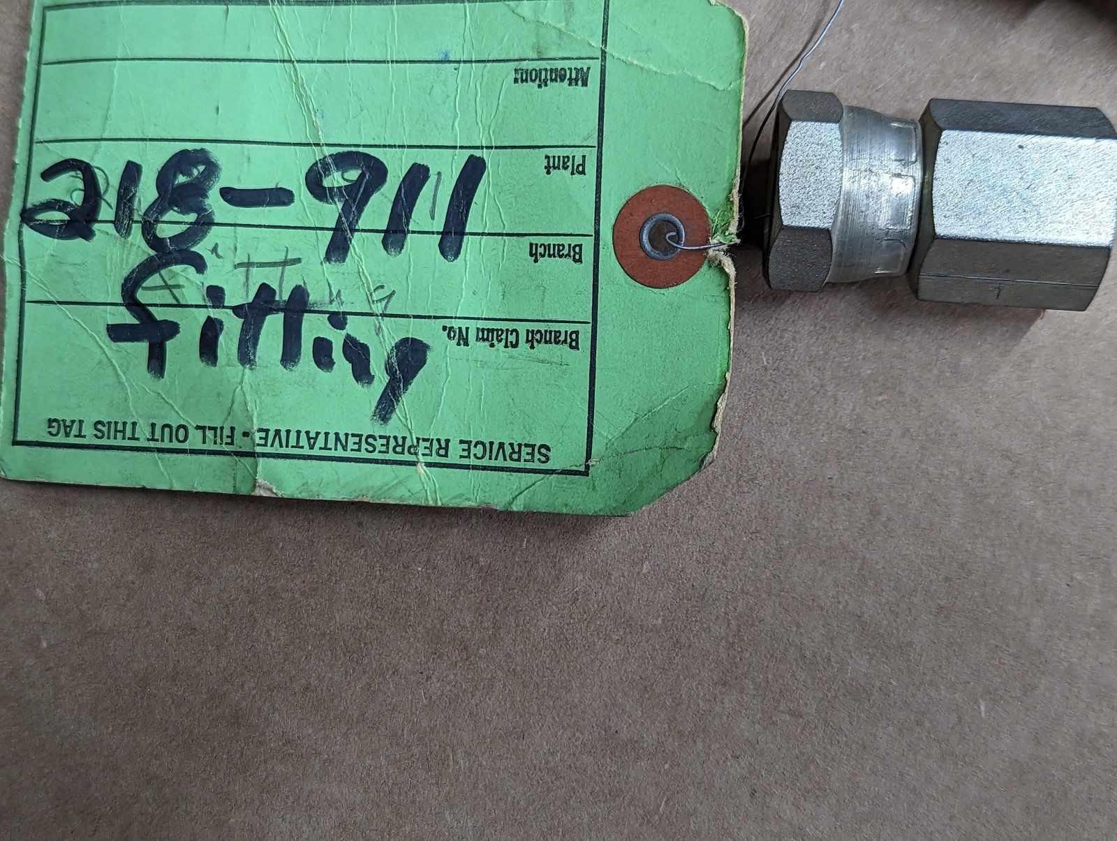 218-911 ADAPTER UNION - Ingersoll/Case Tractor Part