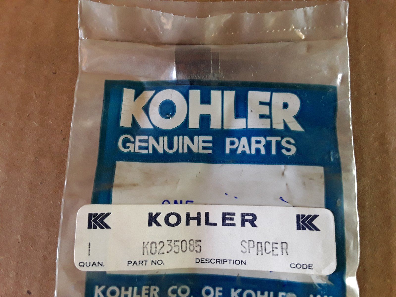 235085 KOHLER SPACER - Ingersoll/Case Tractor Part