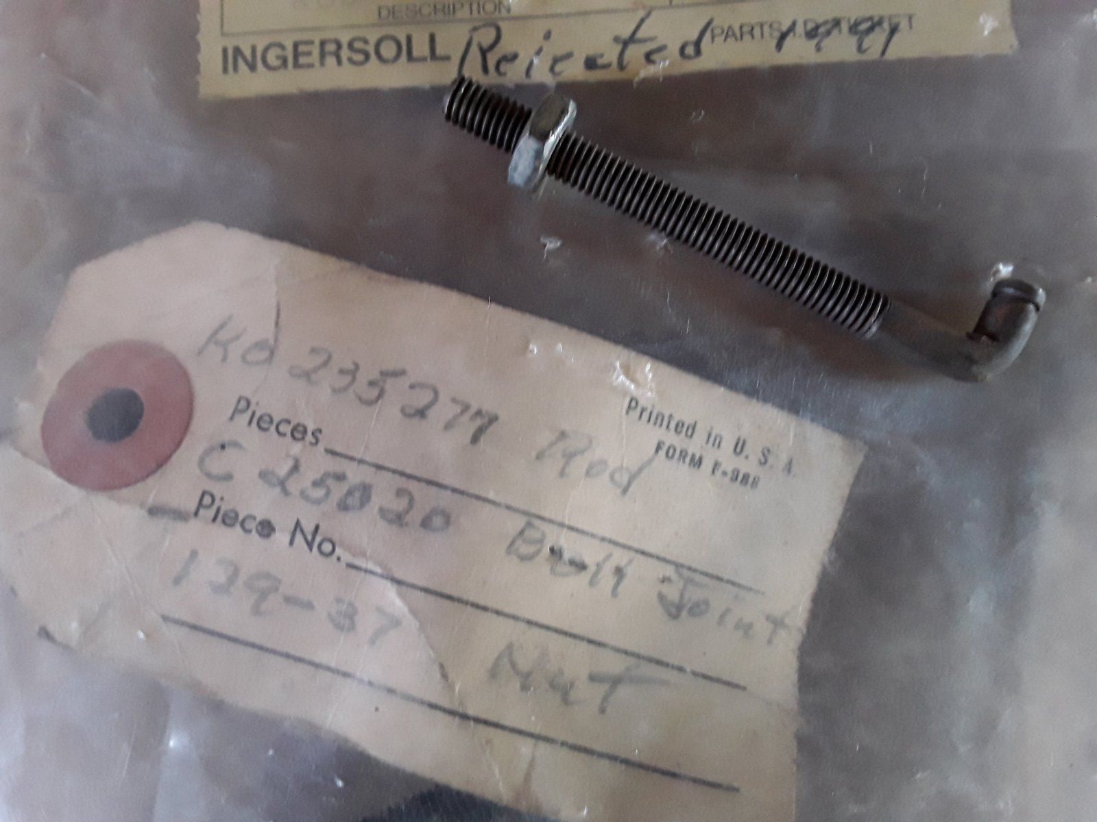 235277 KOHLER ROD - Ingersoll/Case Tractor Part