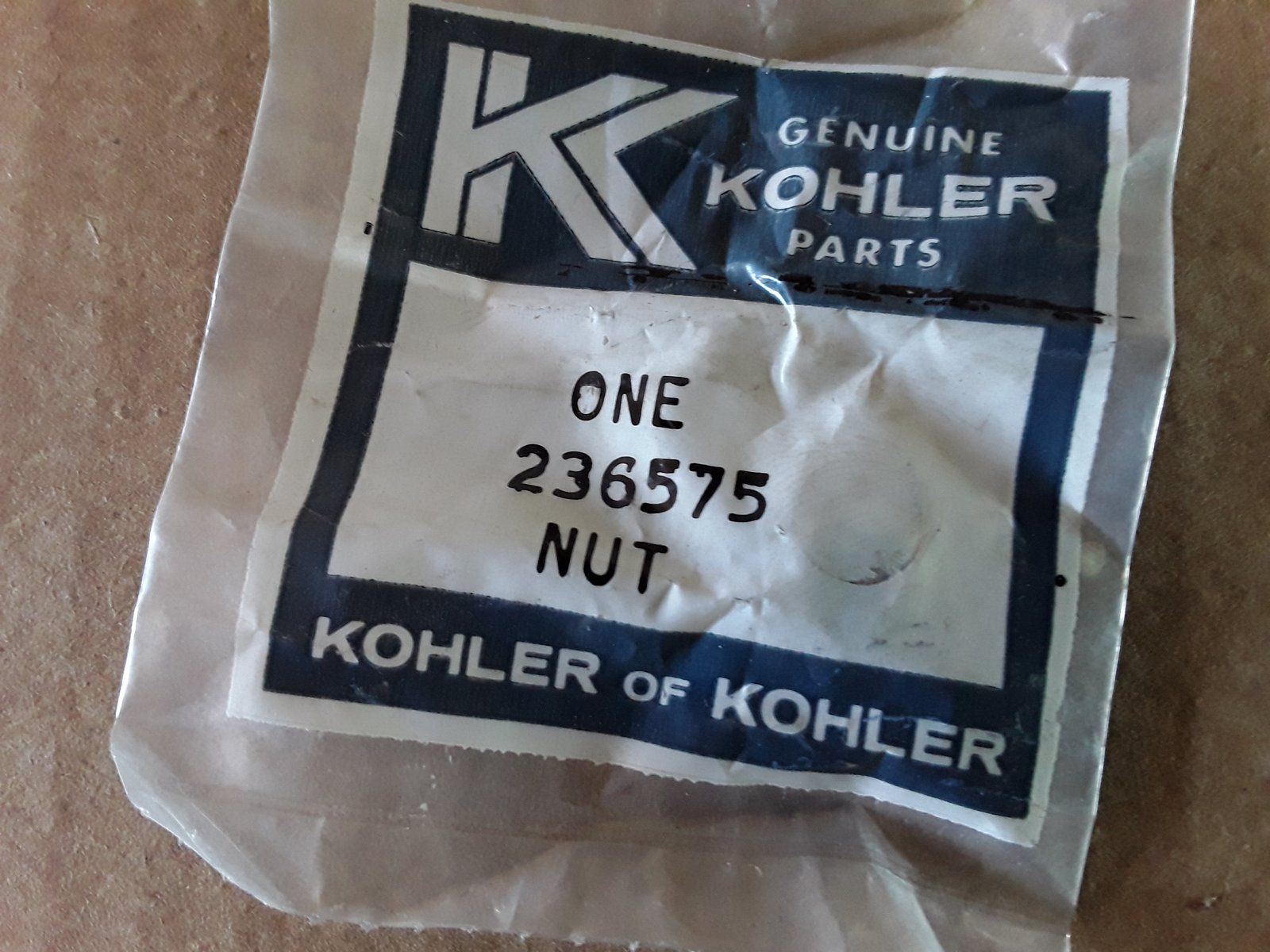 236575 KOHLER STARTER NUT 237761 - Ingersoll/Case Tractor Part