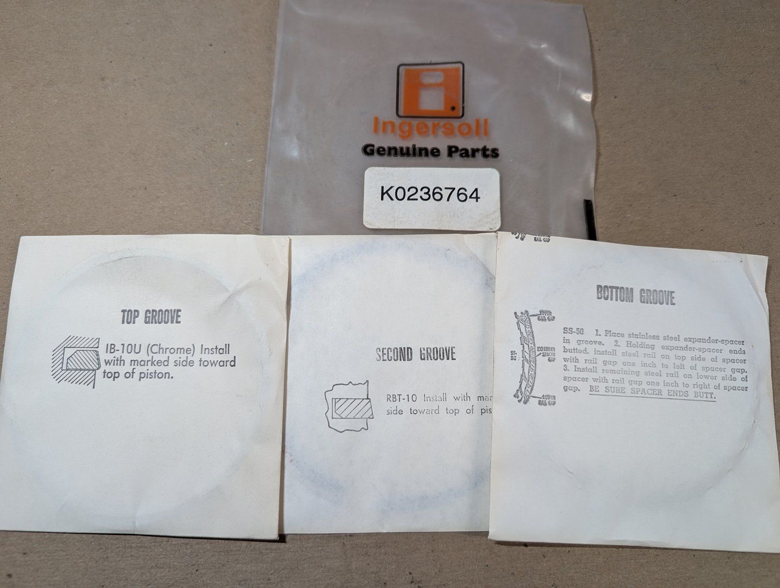 236764 KOHLER RING SET .010 4810806-S - Ingersoll/Case Tractor Part