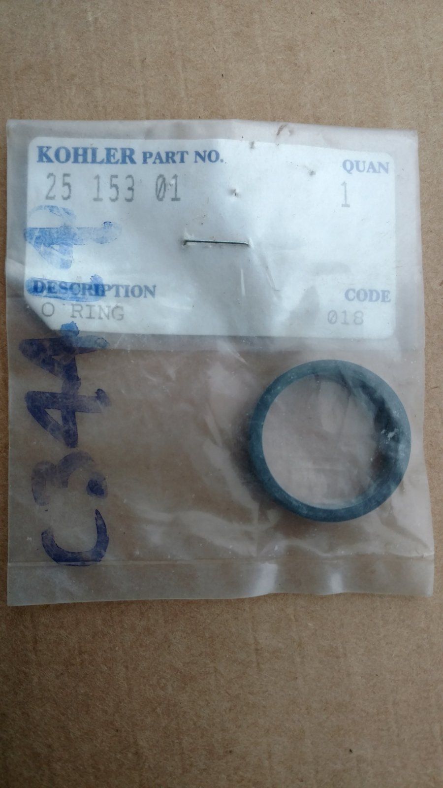 2515301 KOHLER O-RING FITTING C34414 - Ingersoll/Case Tractor Part