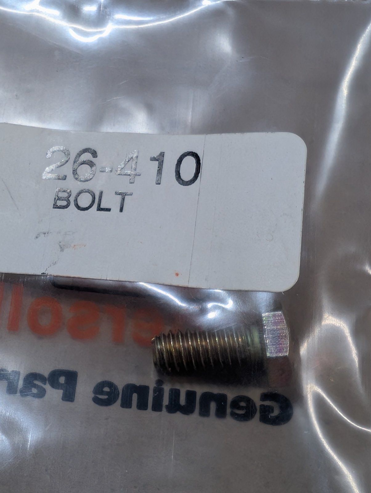26-410 BOLT 1/4-20 X 5/8 HX HD GR8 - Ingersoll/Case Tractor Part