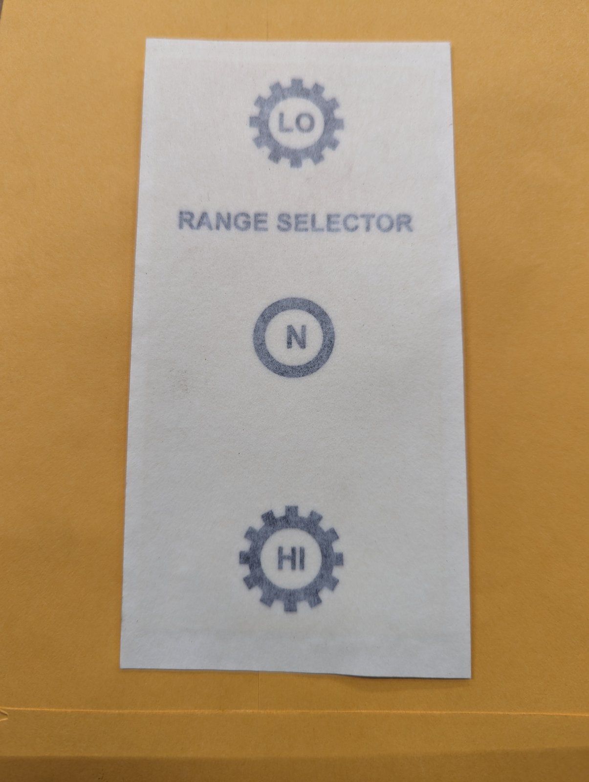 321-1788 DECAL-SHIFT RANGE ***USE C33589 - Ingersoll/Case Tractor Part