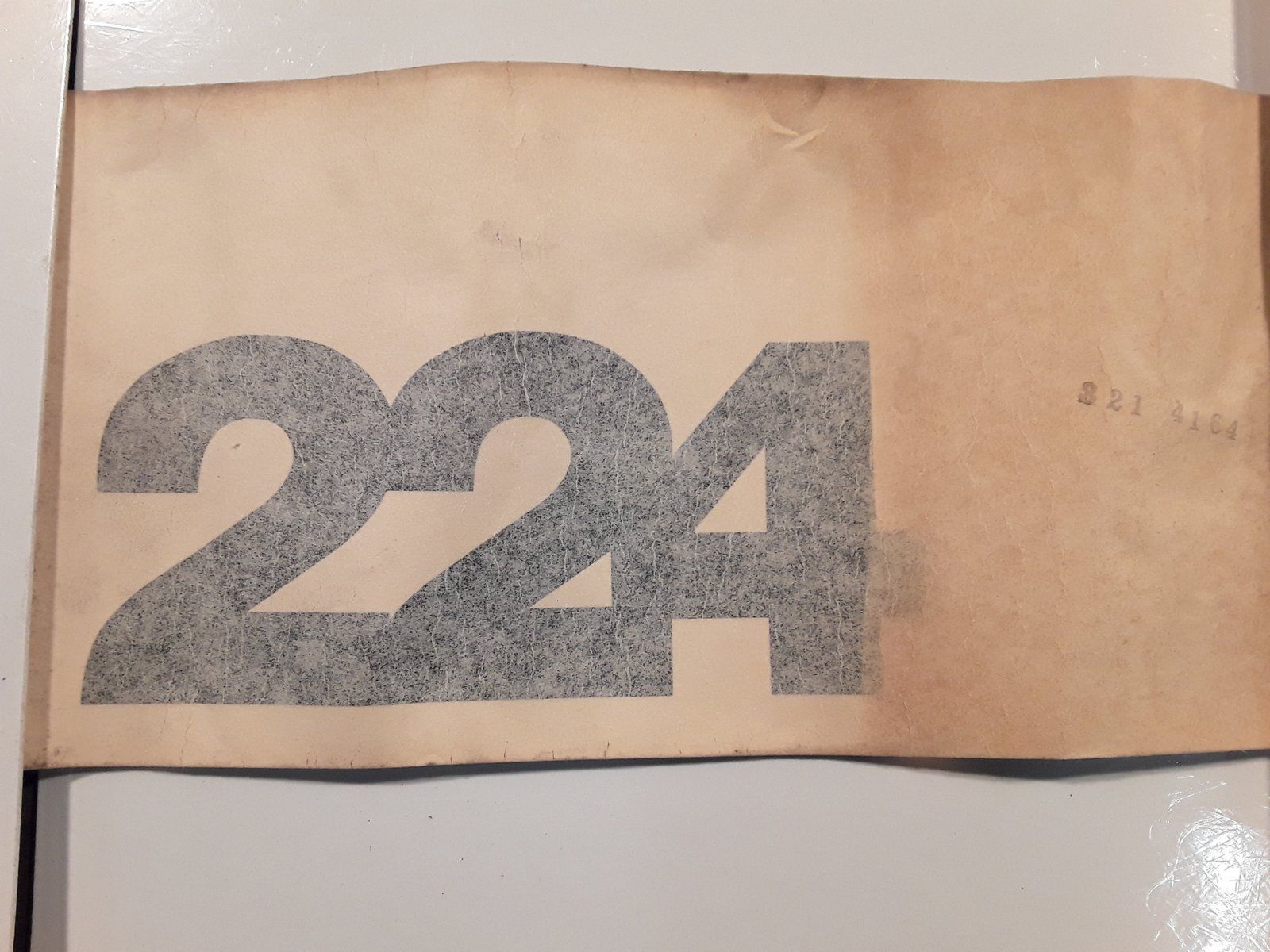 321-4164 DECAL HOOD TOP 224 - Ingersoll/Case Tractor Part