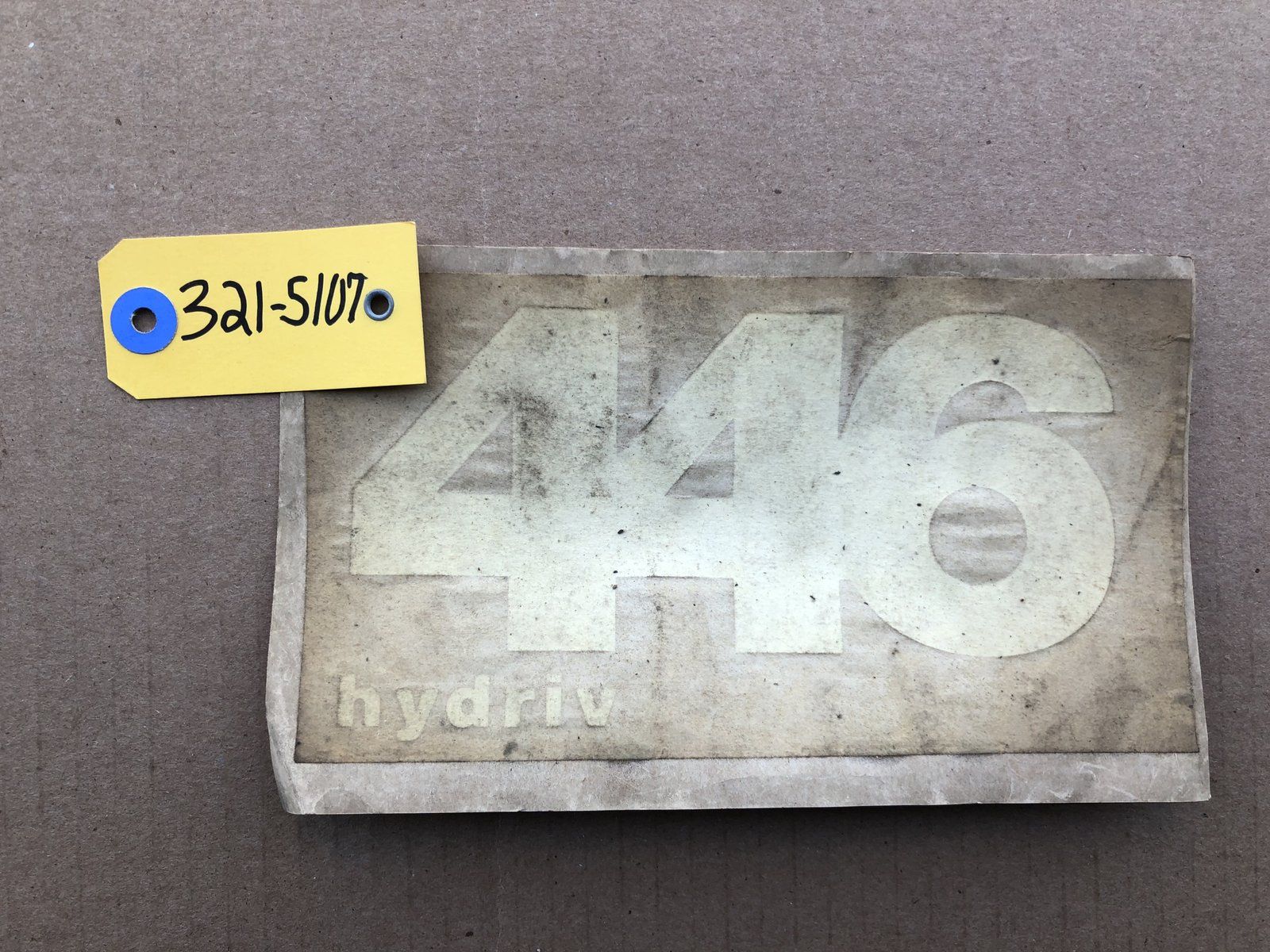 321-5107 DECAL HOOD - 446 - Ingersoll/Case Tractor Part