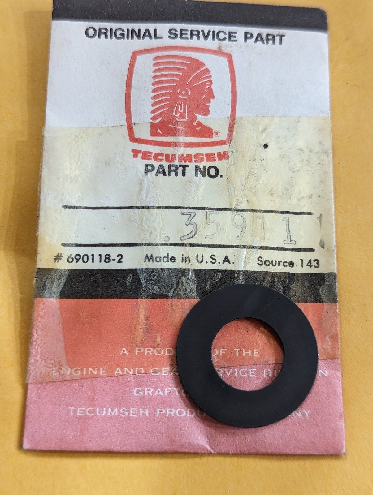 35911 TECUMSEH WASHER - Ingersoll/Case Tractor Part