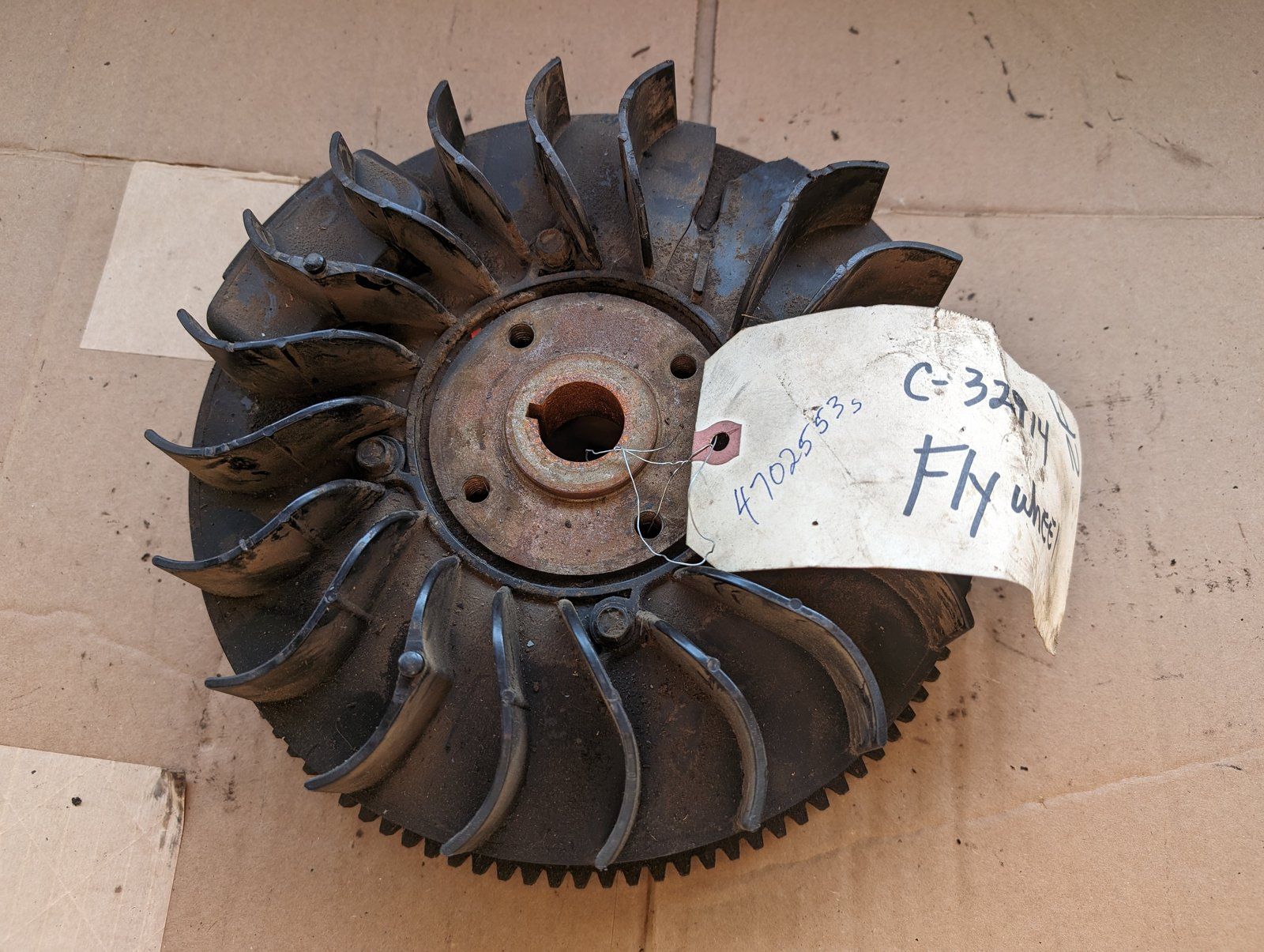 4702553S USED KOHLER M14 FLYWHEEL C32914 2515701S - Ingersoll/Case Tractor Part