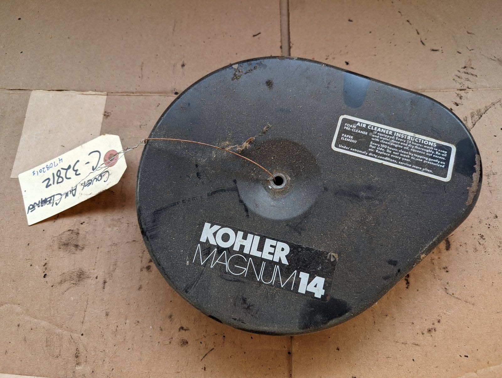 4708201S USED KOHLER AIR CLEANER COVER M14 C32812 - Ingersoll/Case Tractor Part