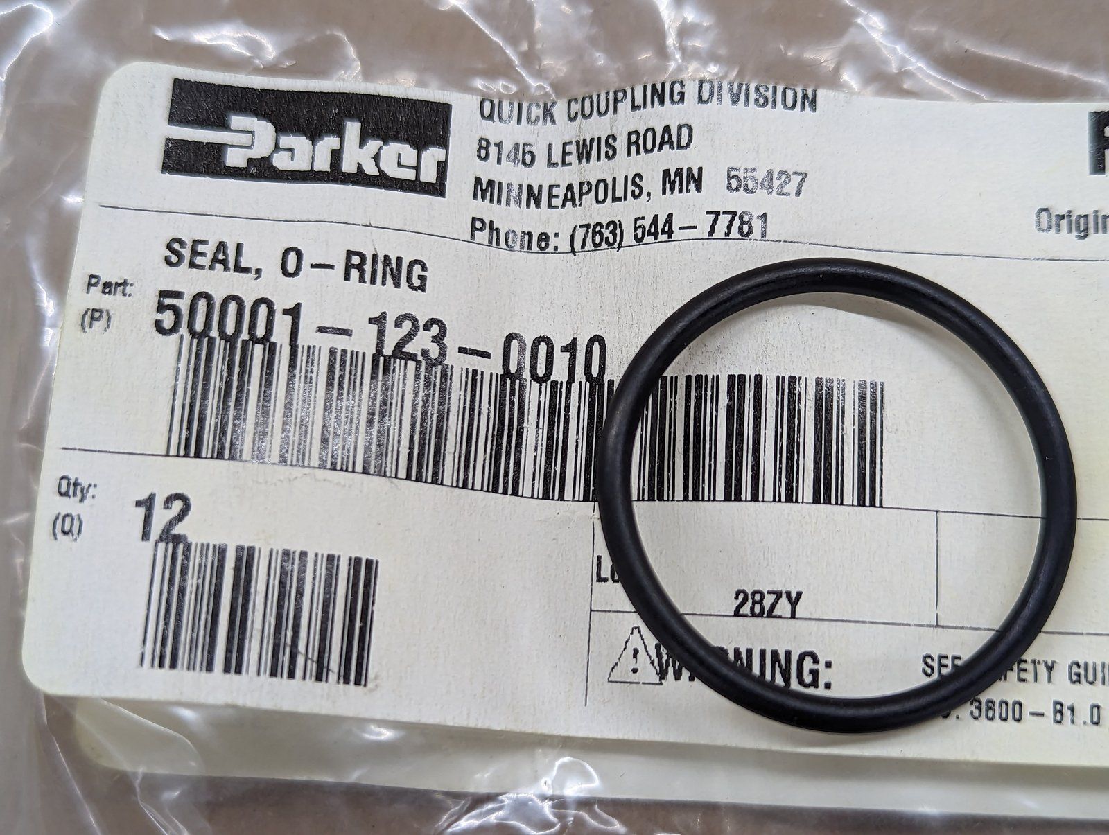 50001-123-0010 PARKER O-RING SEAL - Ingersoll/Case Tractor Part