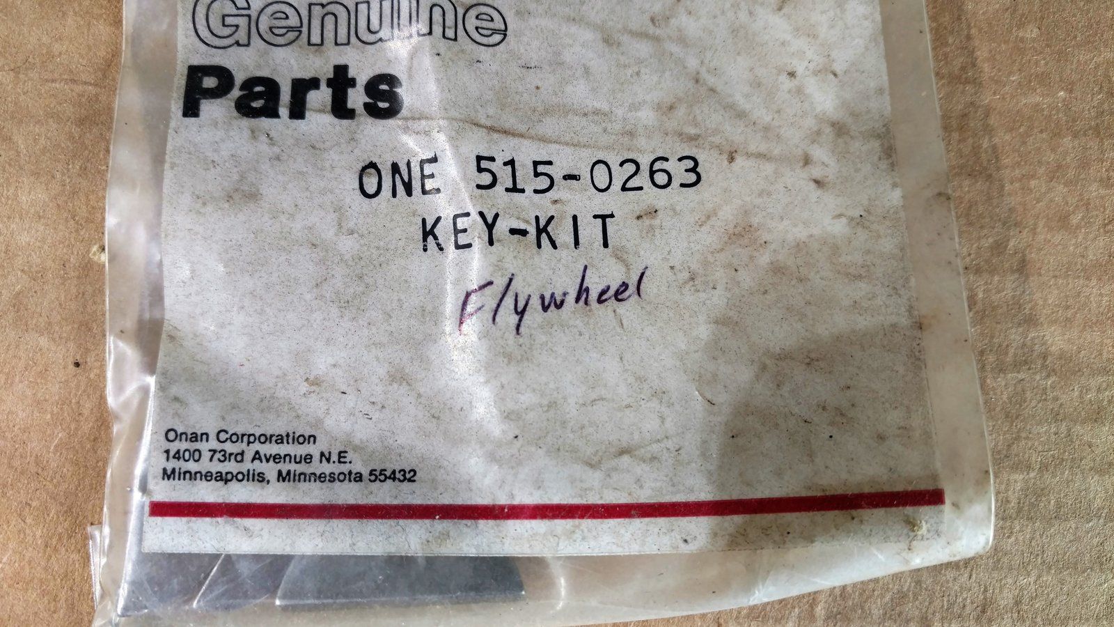 515-0263 KEY KIT - FLYWHEEL - ONAN - Ingersoll/Case Tractor Part