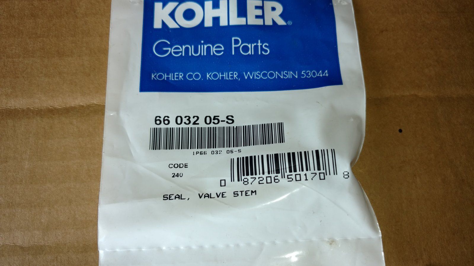 6603205S VALVE STEM SEAL KOHLER - Ingersoll/Case Tractor Part