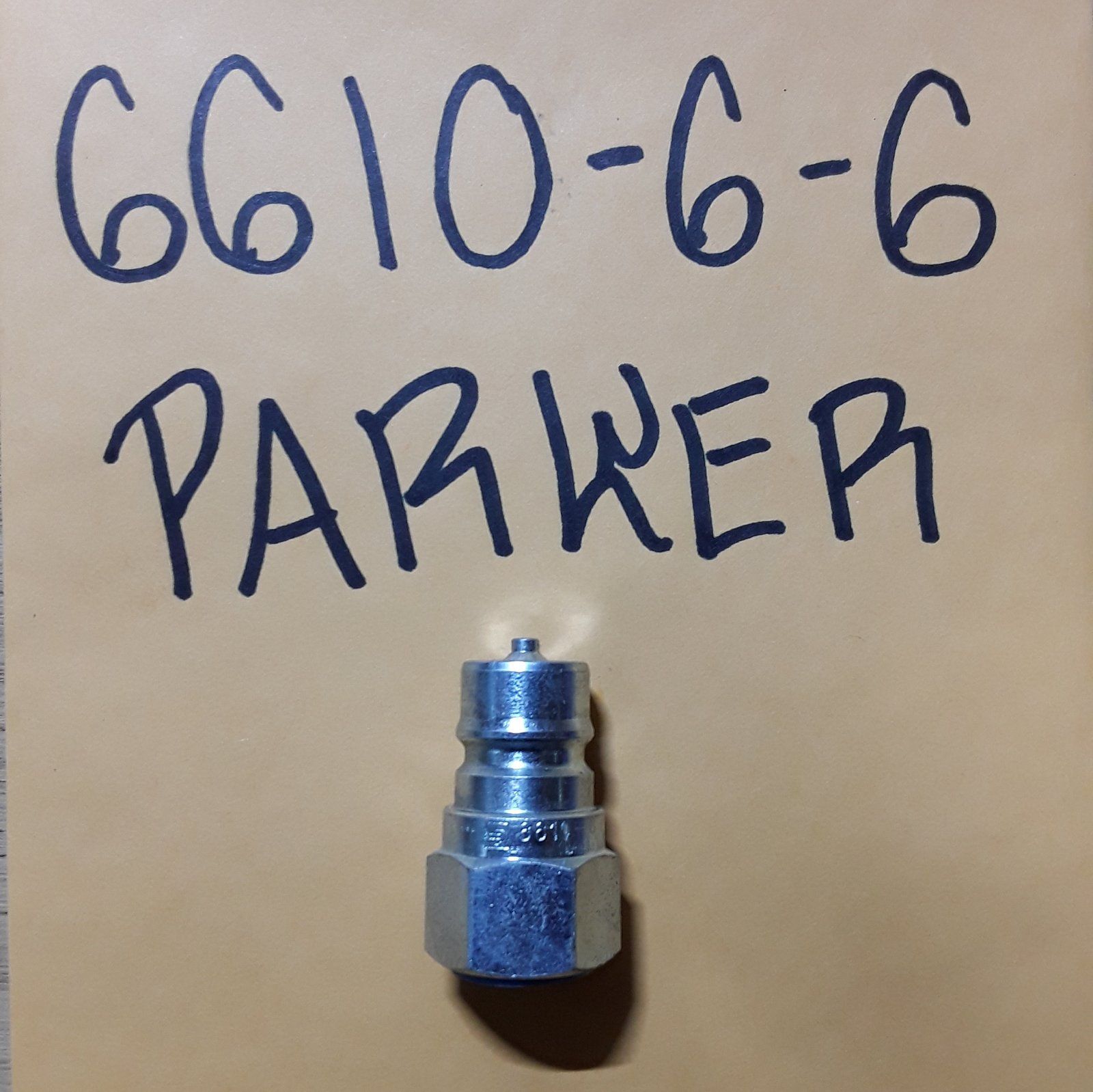 6610-6-6 PARKER 6600 SERIES NIPPLE - FEMALE SAE - Ingersoll/Case Tractor Part