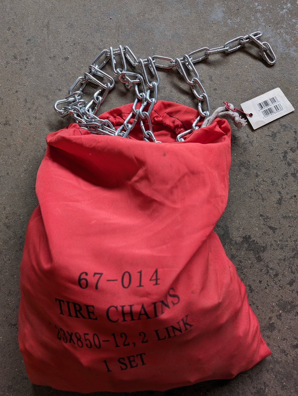 67-014 TIRE CHAINS 23X8.50-12 2-LINK SPACING 67-014 - Ingersoll/Case Tractor Part