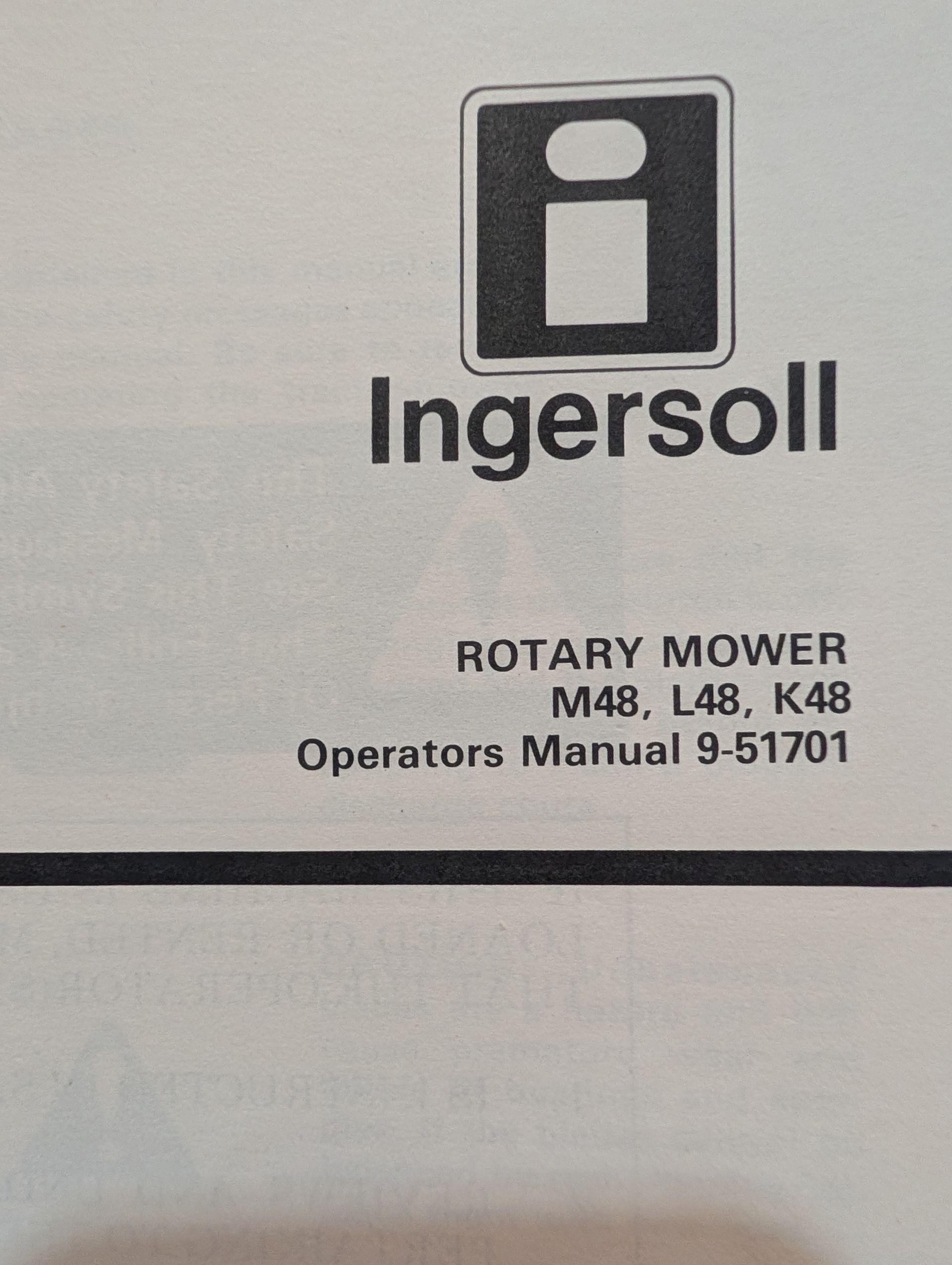 9-51701 OM: M48 L48 K48 MOWER DECK
