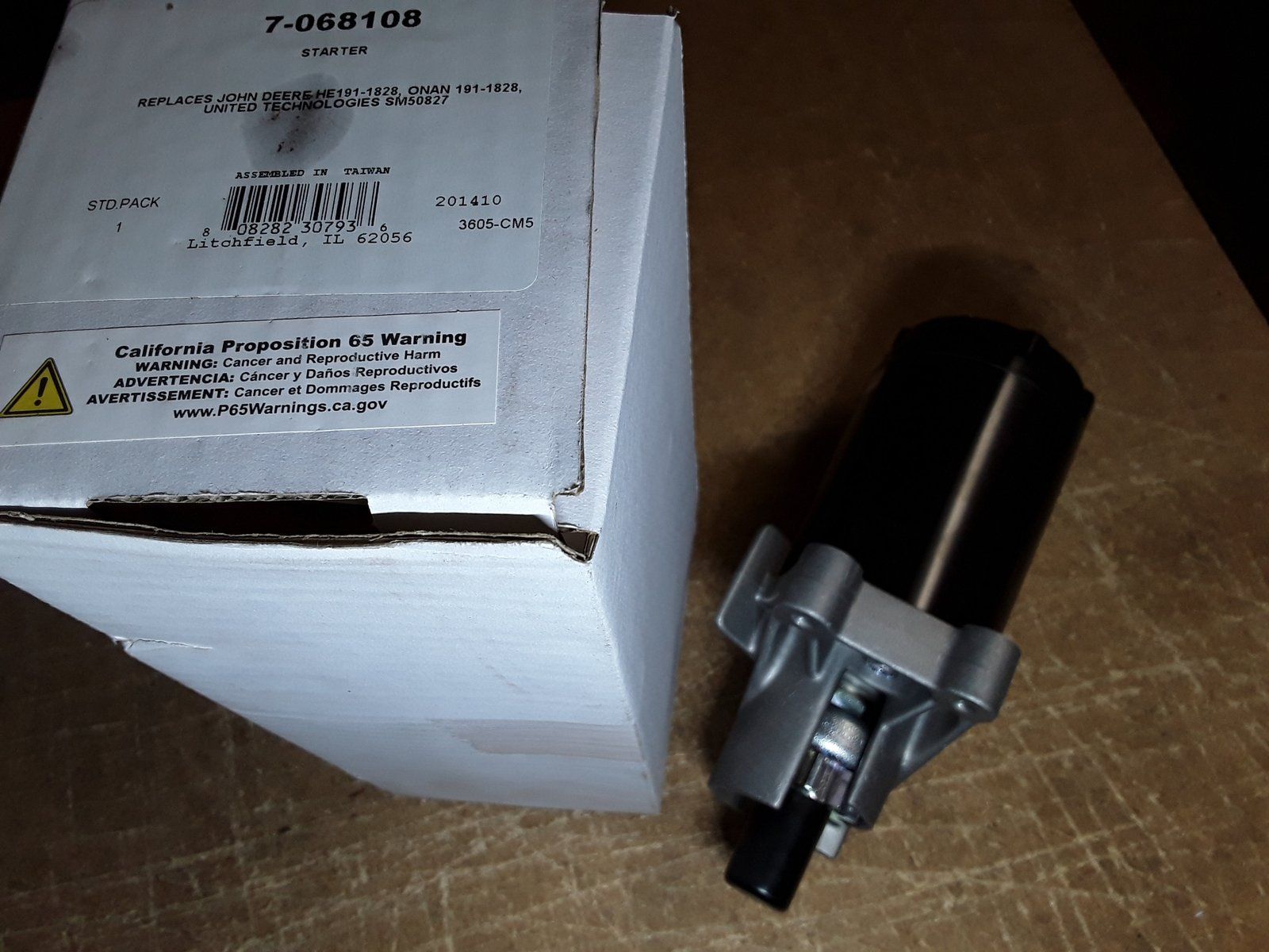 7-068108 ONAN STARTER 191-1828 P SERIES 200/400 SERIES - Ingersoll/Case Tractor Part