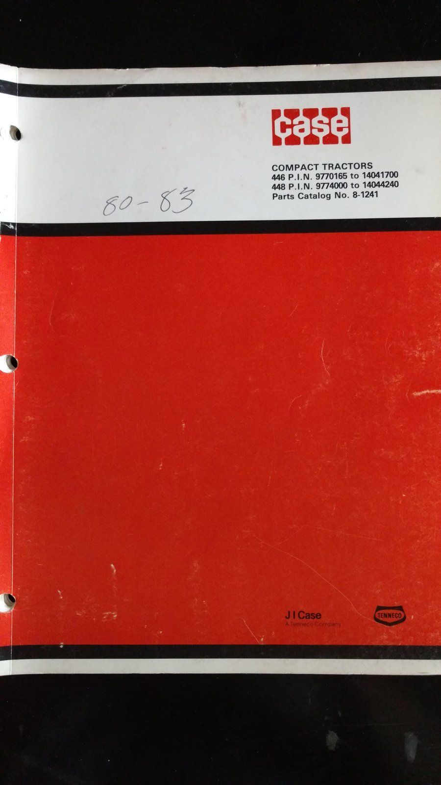 8-1241 PC 446 448 BY PIN 8-1242 - Ingersoll/Case Tractor Part