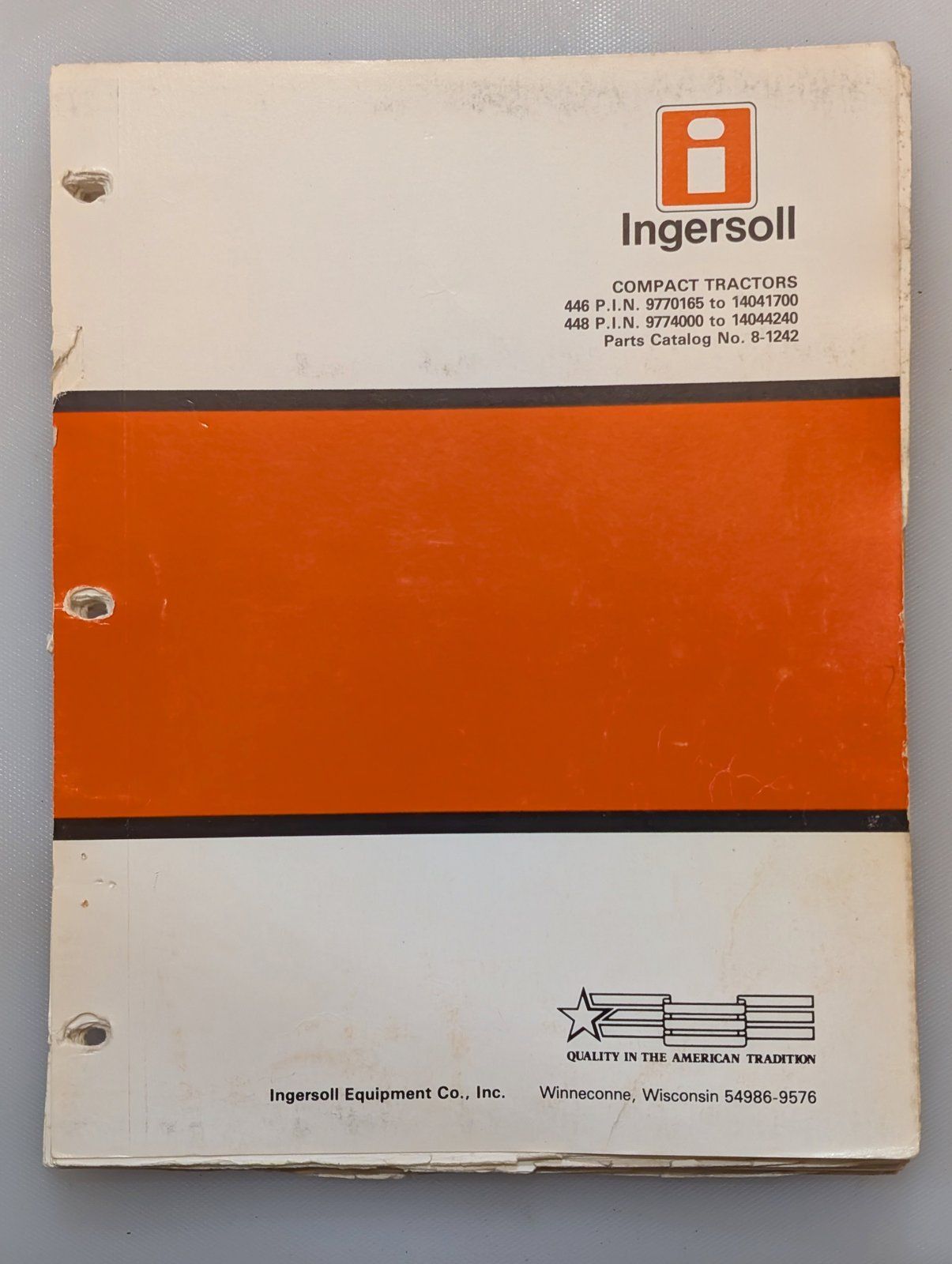 8-1242 PC: 446 - 448 BY PINS - Ingersoll/Case Tractor Part