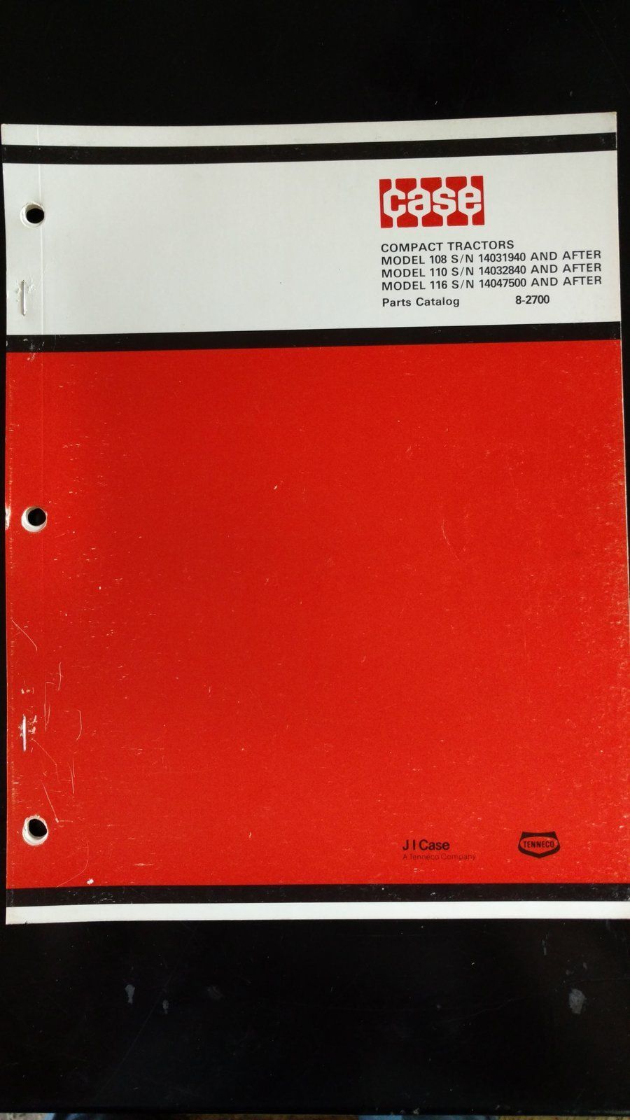8-2700 PC 108 110 116 BY PIN - Ingersoll/Case Tractor Part