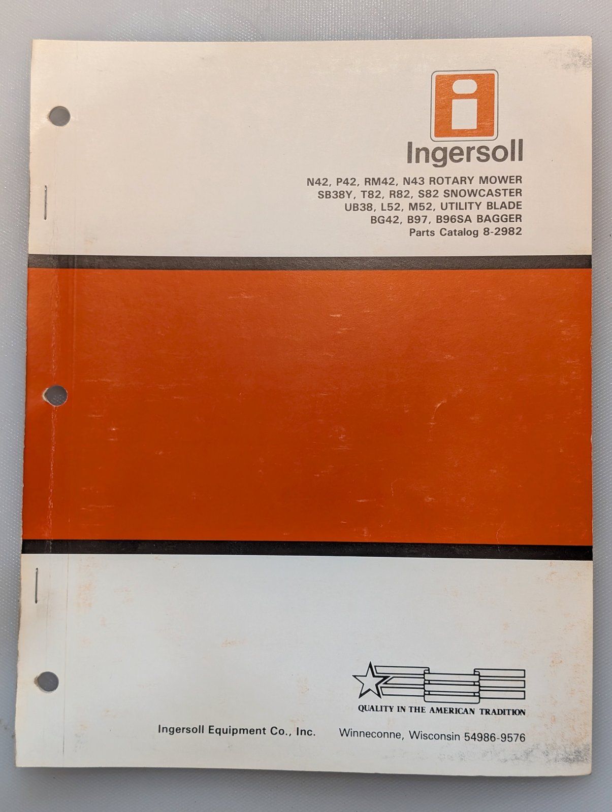 8-2982 PC N42 P42 RM42 N43 SB38Y T82 R82 S82 UB38 L52 M52 BG42 B97 B96SA MOWER SNOWCASTER BLADE BAGGER - Ingersoll/Case Tractor Part