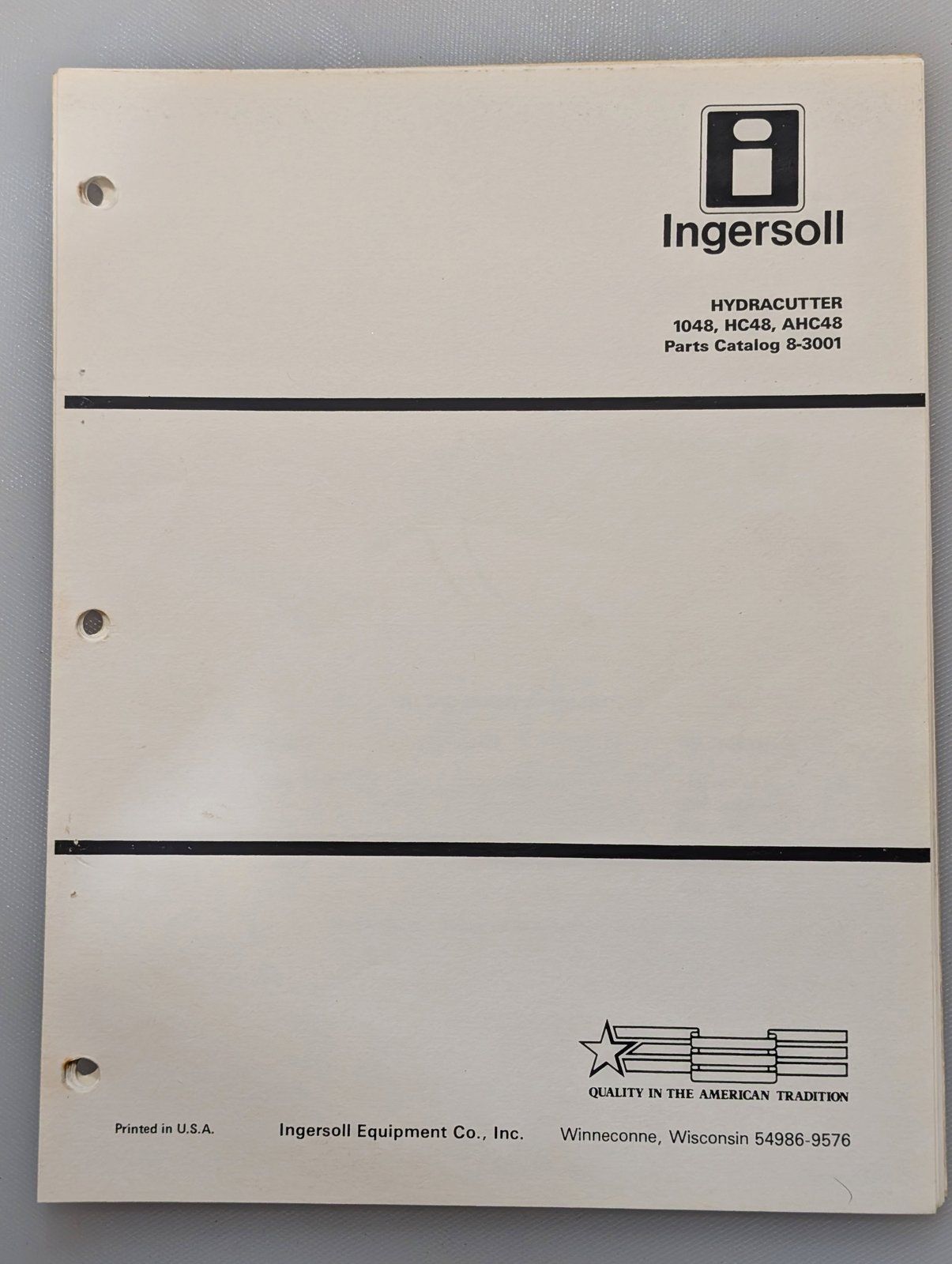 8-3001 HYDRACUTTER 1048 HC48 AHC48 - Ingersoll/Case Tractor Part