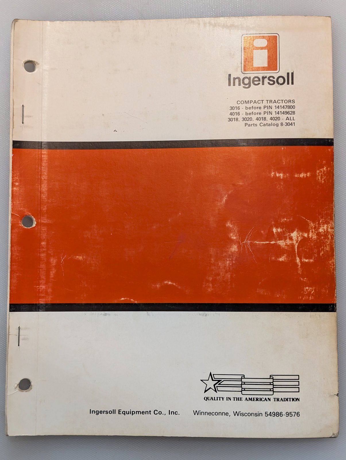 8-3041 PC 3016 4016 3018 3020 4018 4020 BEFORE PIN - Ingersoll/Case Tractor Part
