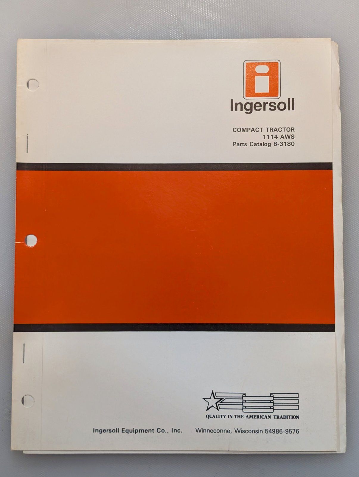 8-3180 PC 1114 AWS COMPACT TRACTOR - Ingersoll/Case Tractor Part