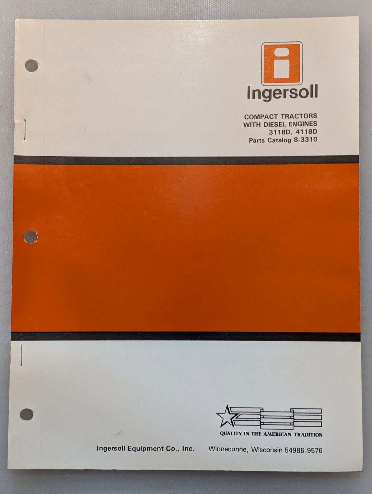 8-3310 PC: COMPACT TRACTORS W/ DIESEL ENGINES 3118D 4118D - Ingersoll/Case Tractor Part