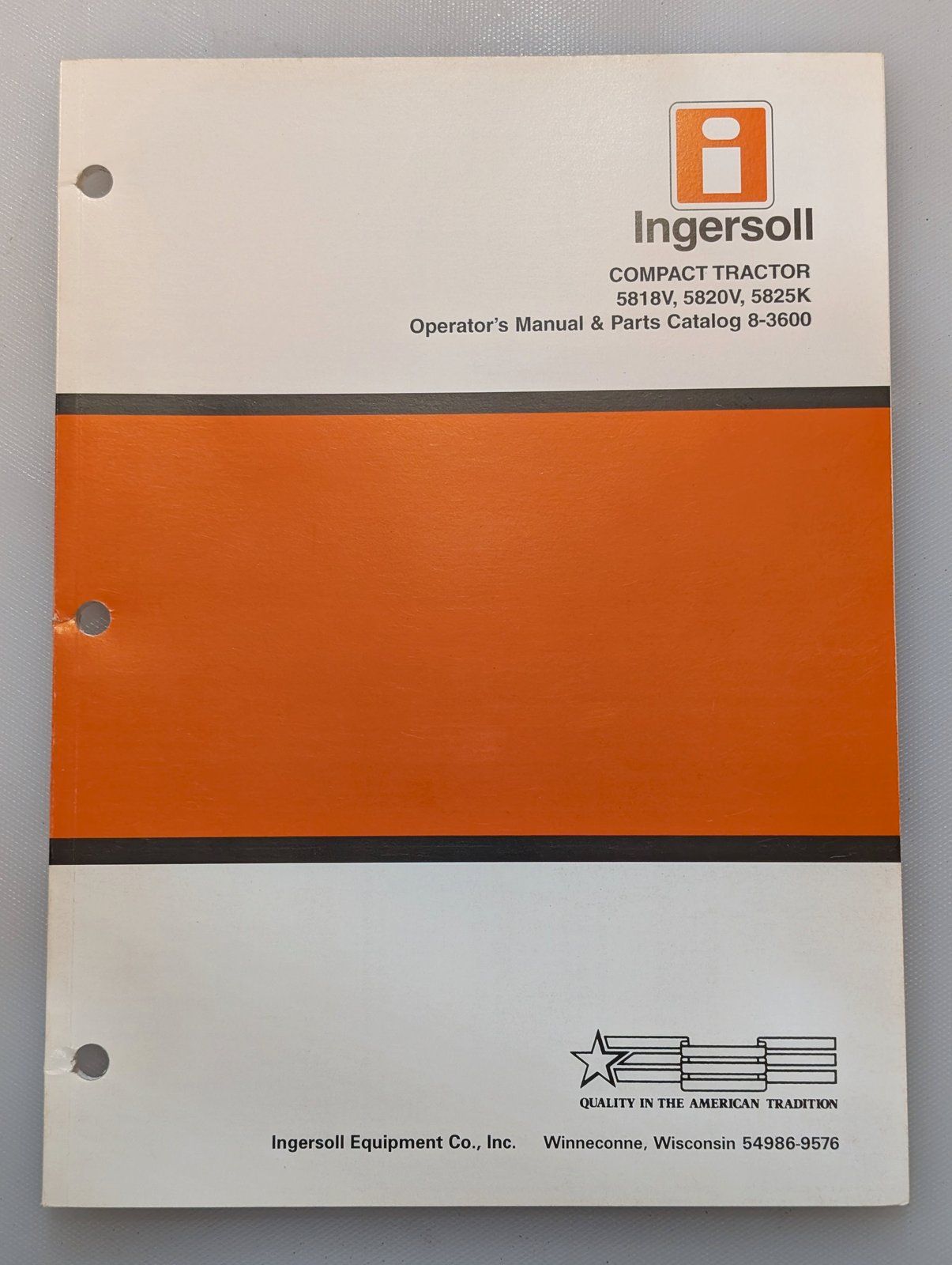 8-3600 OM & PC 5818V 5820V 5825K - Ingersoll/Case Tractor Part