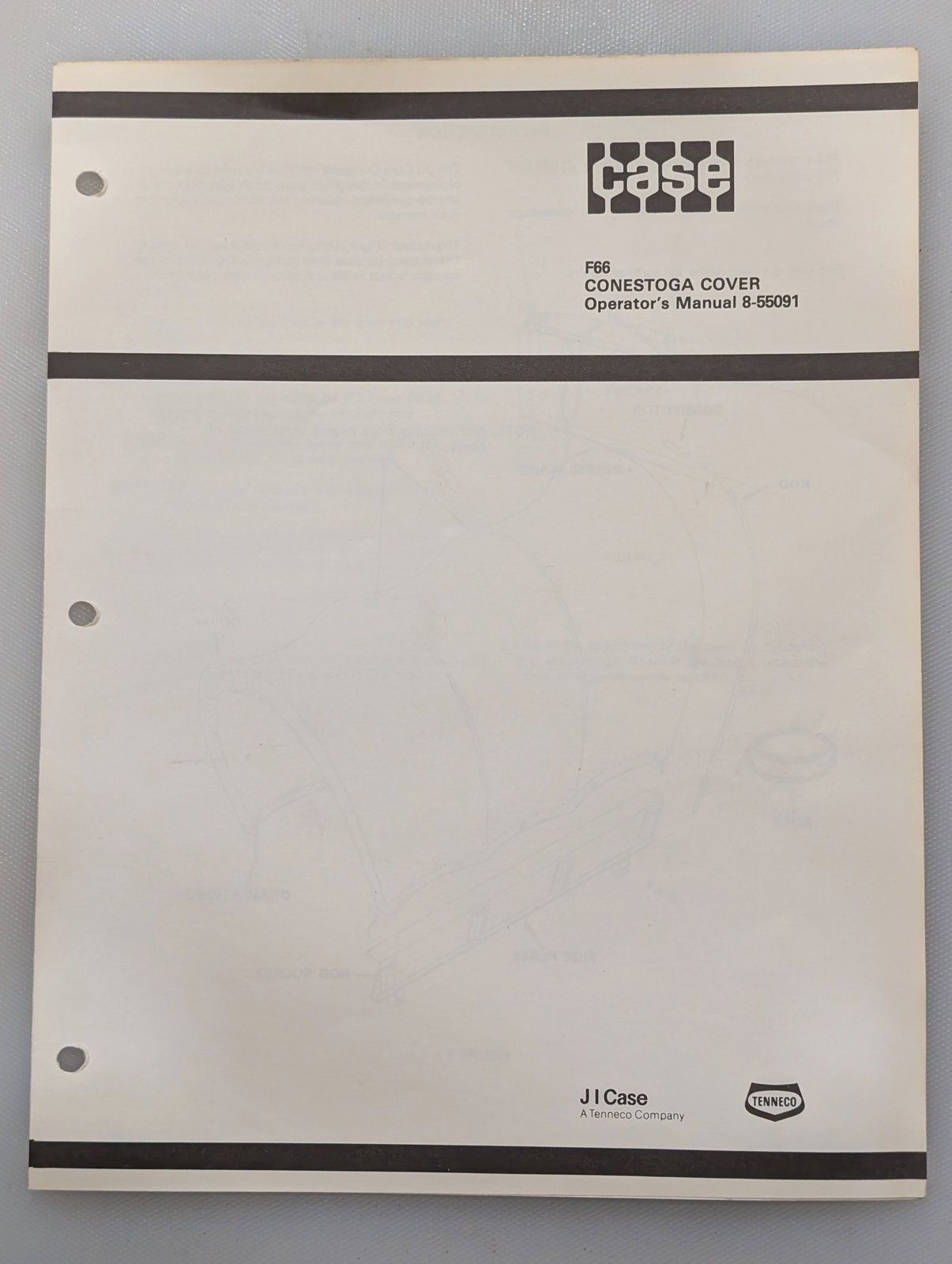 8-55091 OM F66 CONESTOGA COVER - Ingersoll/Case Tractor Part