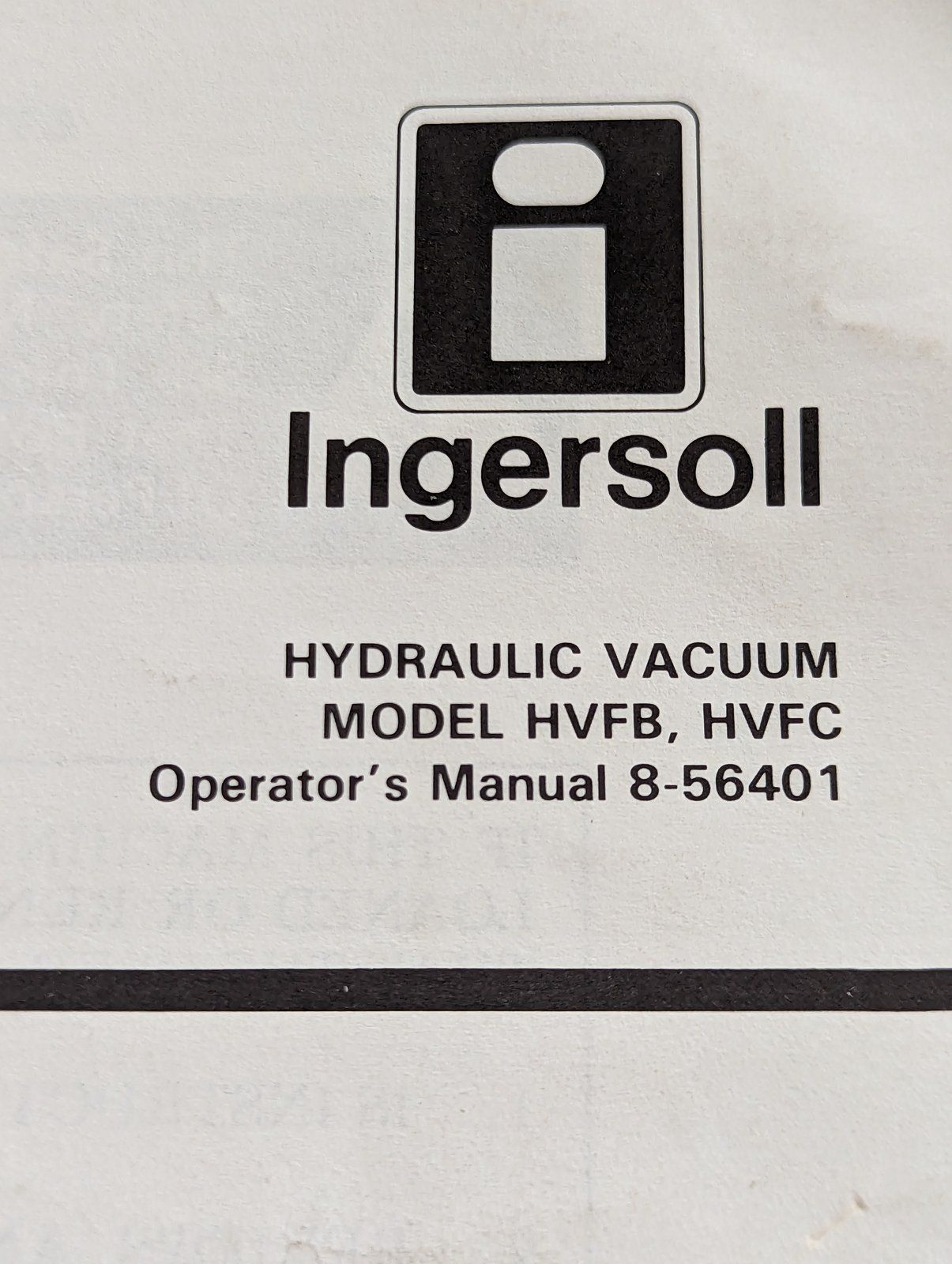 8-56401 OM HVFB HVFC - Ingersoll/Case Tractor Part