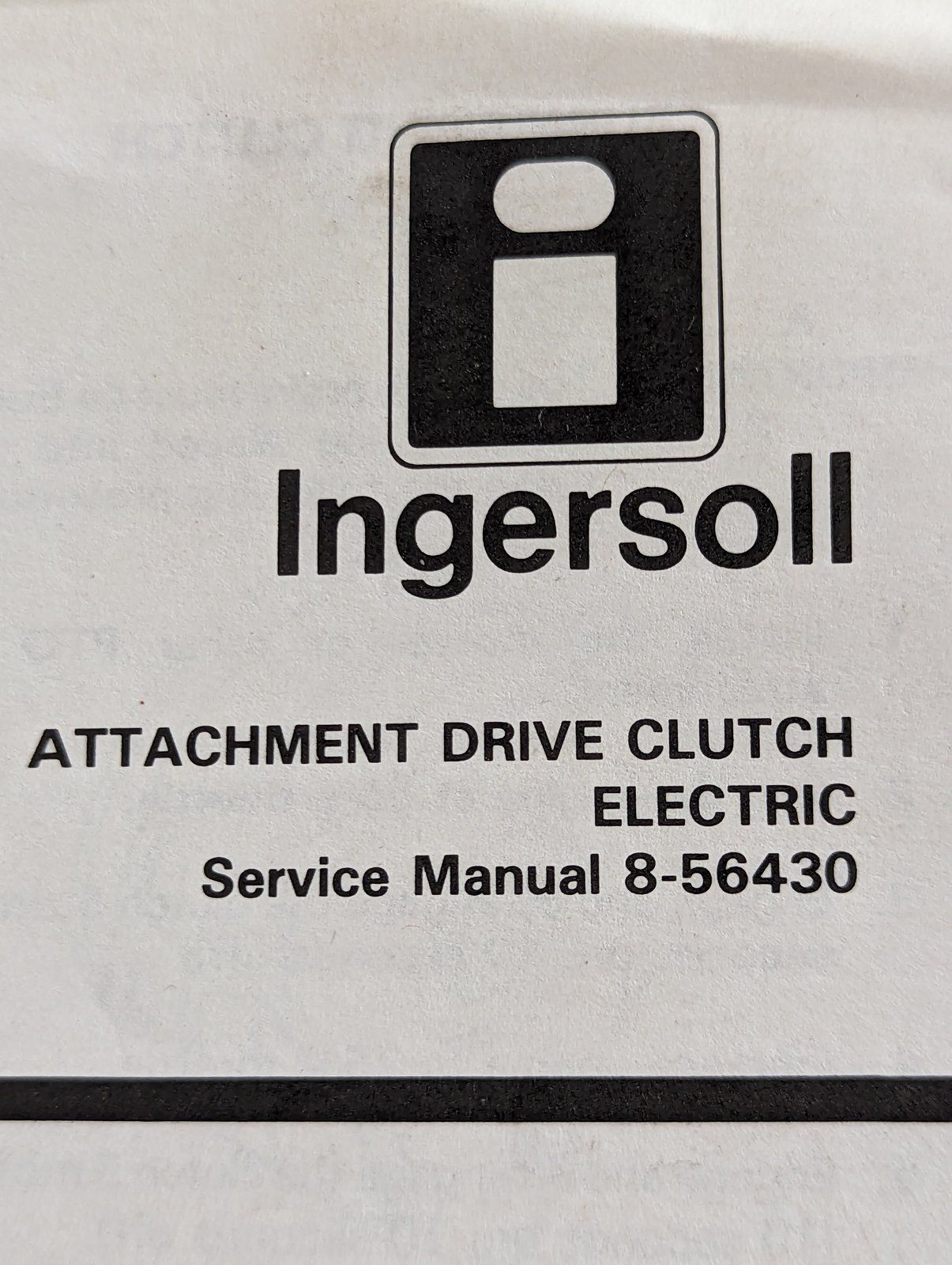 8-56430 SM: ELECTRIC CLUTCH - Ingersoll/Case Tractor Part